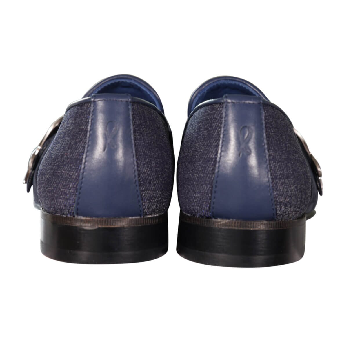 Vintage Denim Tweed Silver Monk Loafer-8