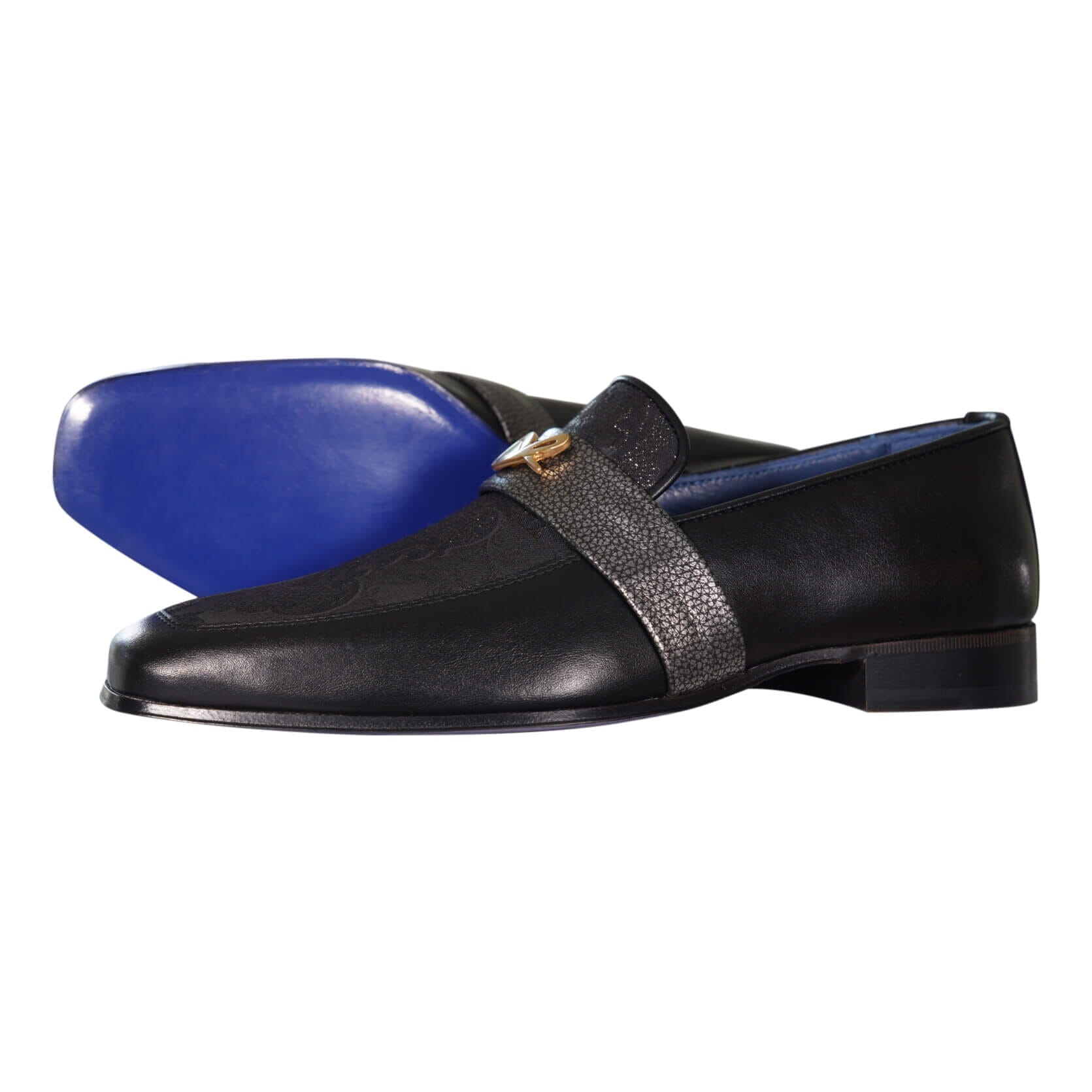 Black Oro Versailles With Yellow Gold Hardware Loafer