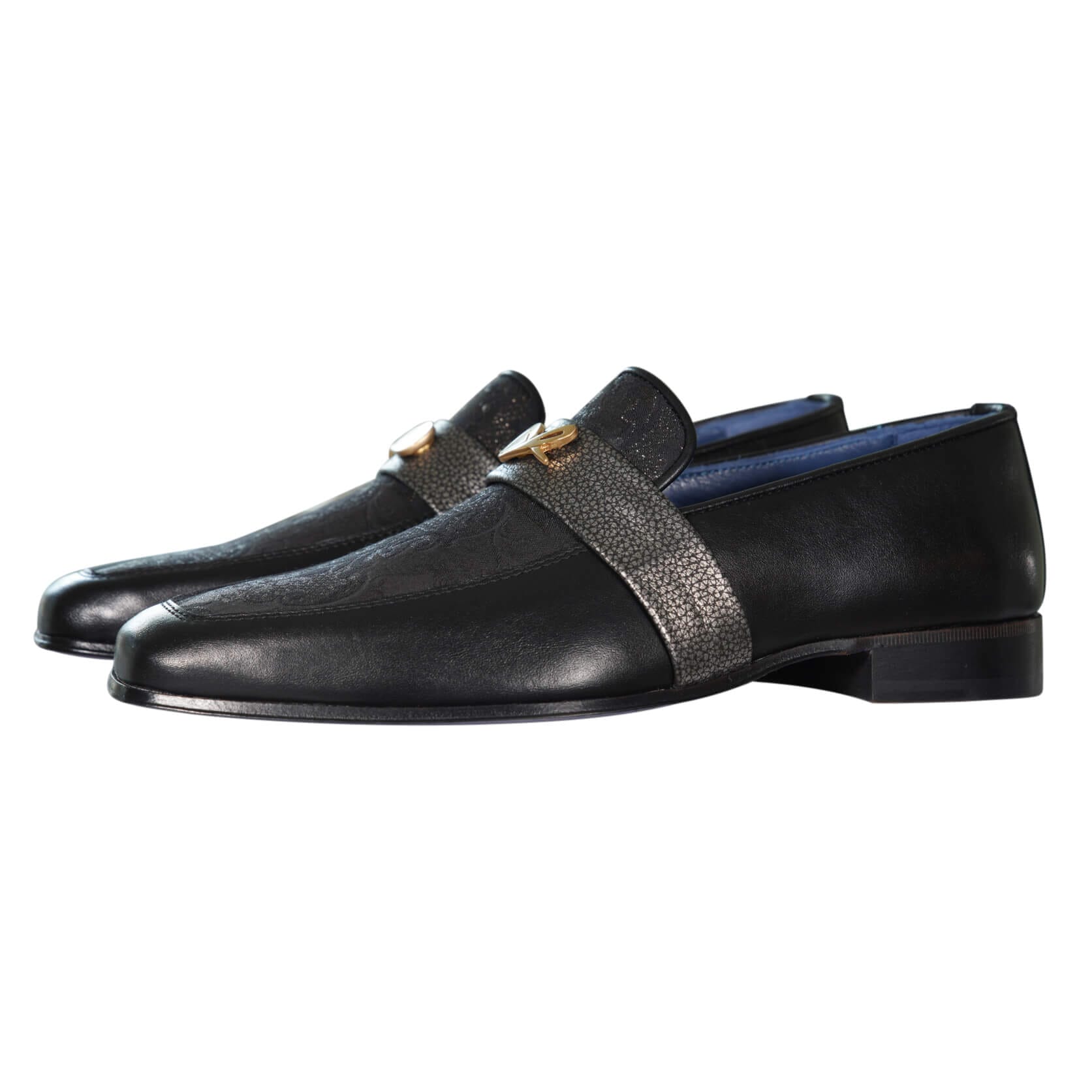 Black Oro Versailles With Yellow Gold Hardware Loafer-3