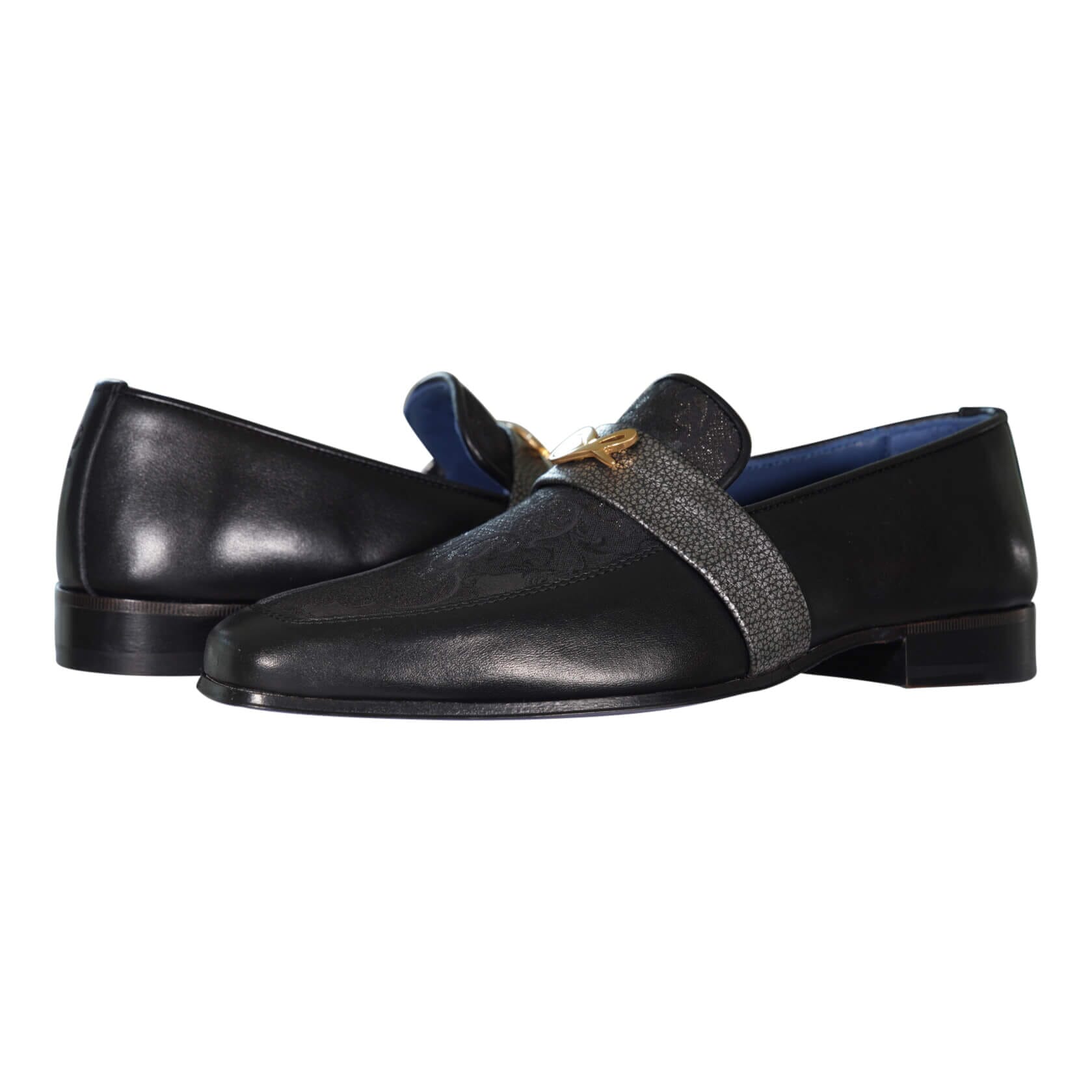 Black Oro Versailles With Yellow Gold Hardware Loafer-4