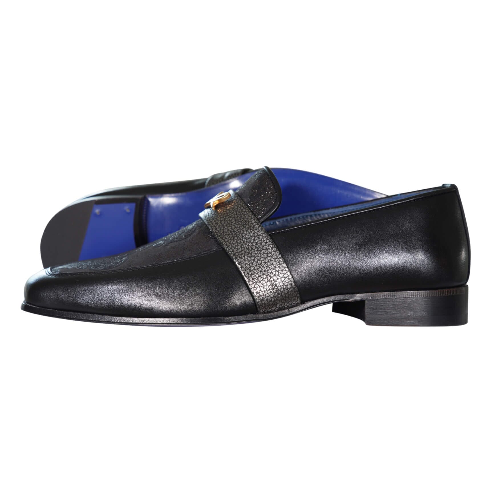 Black Oro Versailles With Yellow Gold Hardware Loafer