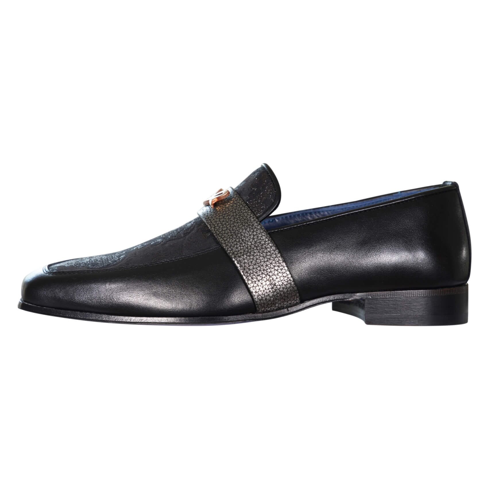Black Oro Versailles With Rose Gold Hardware Loafer-5