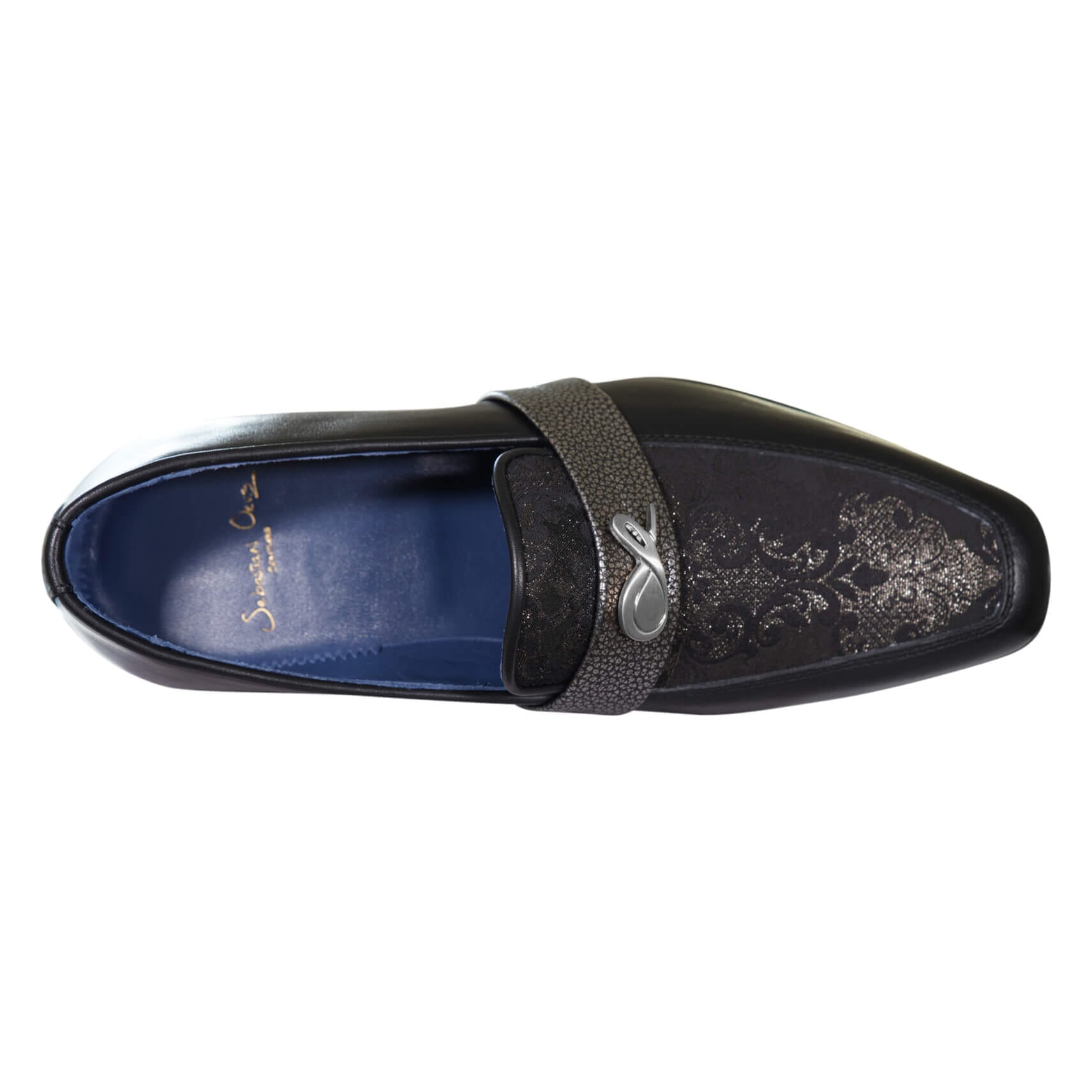 Black Oro Versailles With Silver Hardware Loafer-6