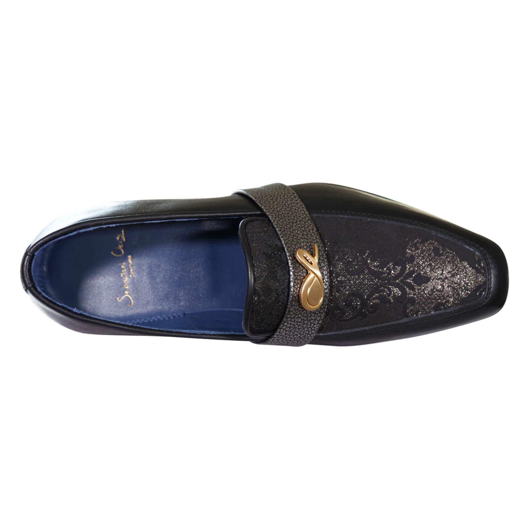 Black Oro Versailles With Yellow Gold Hardware Loafer-6