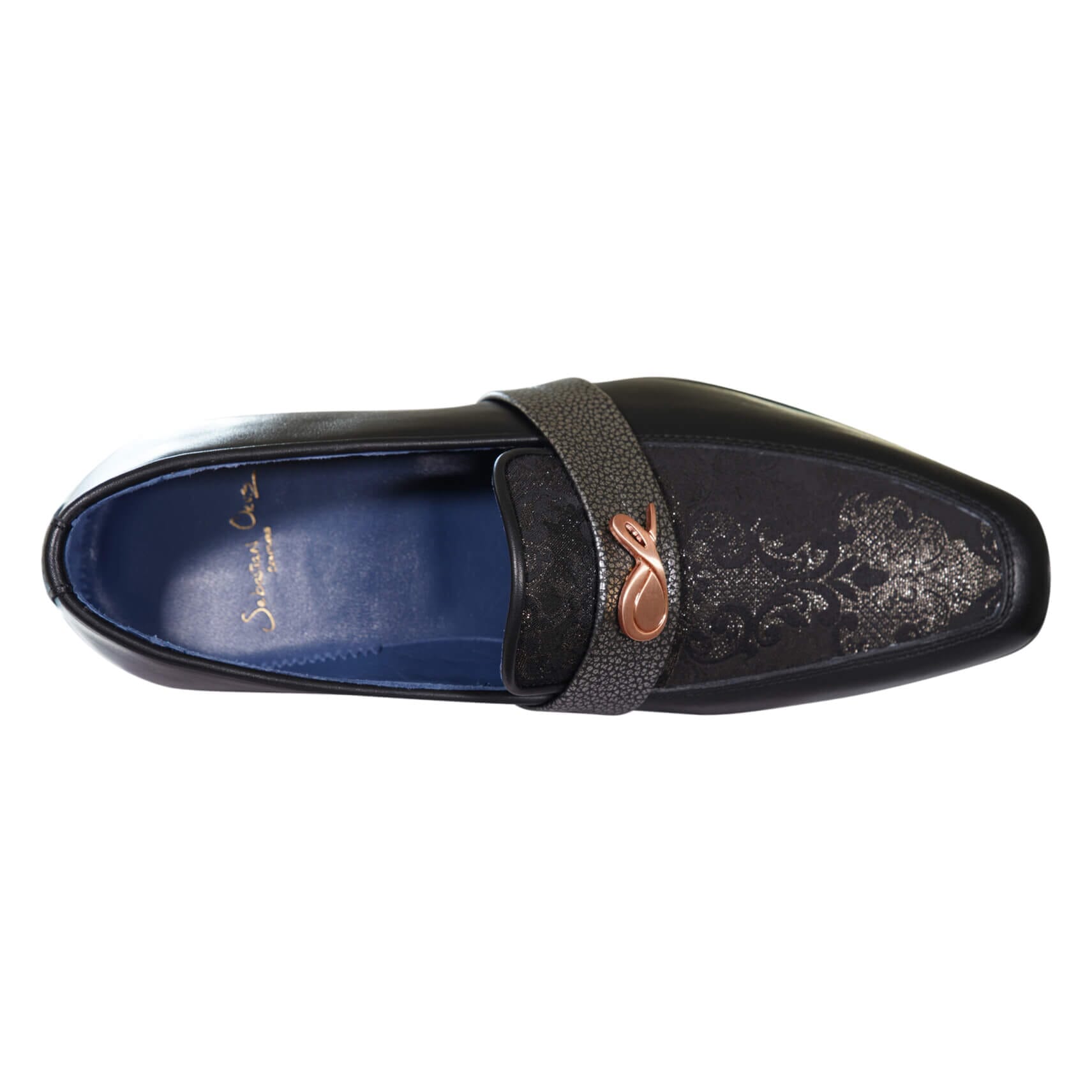 Black Oro Versailles With Rose Gold Hardware Loafer-6