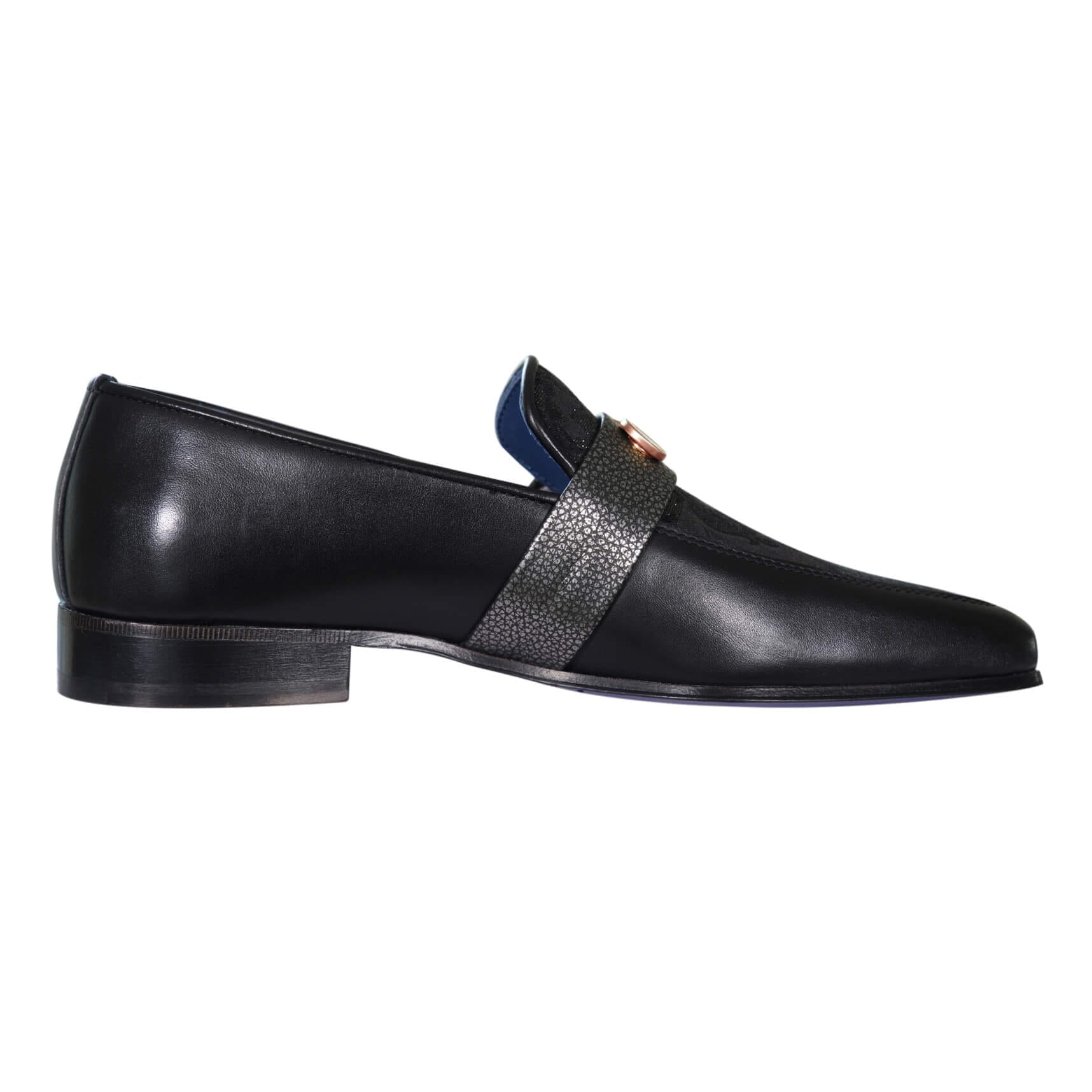 Black Oro Versailles With Rose Gold Hardware Loafer-7