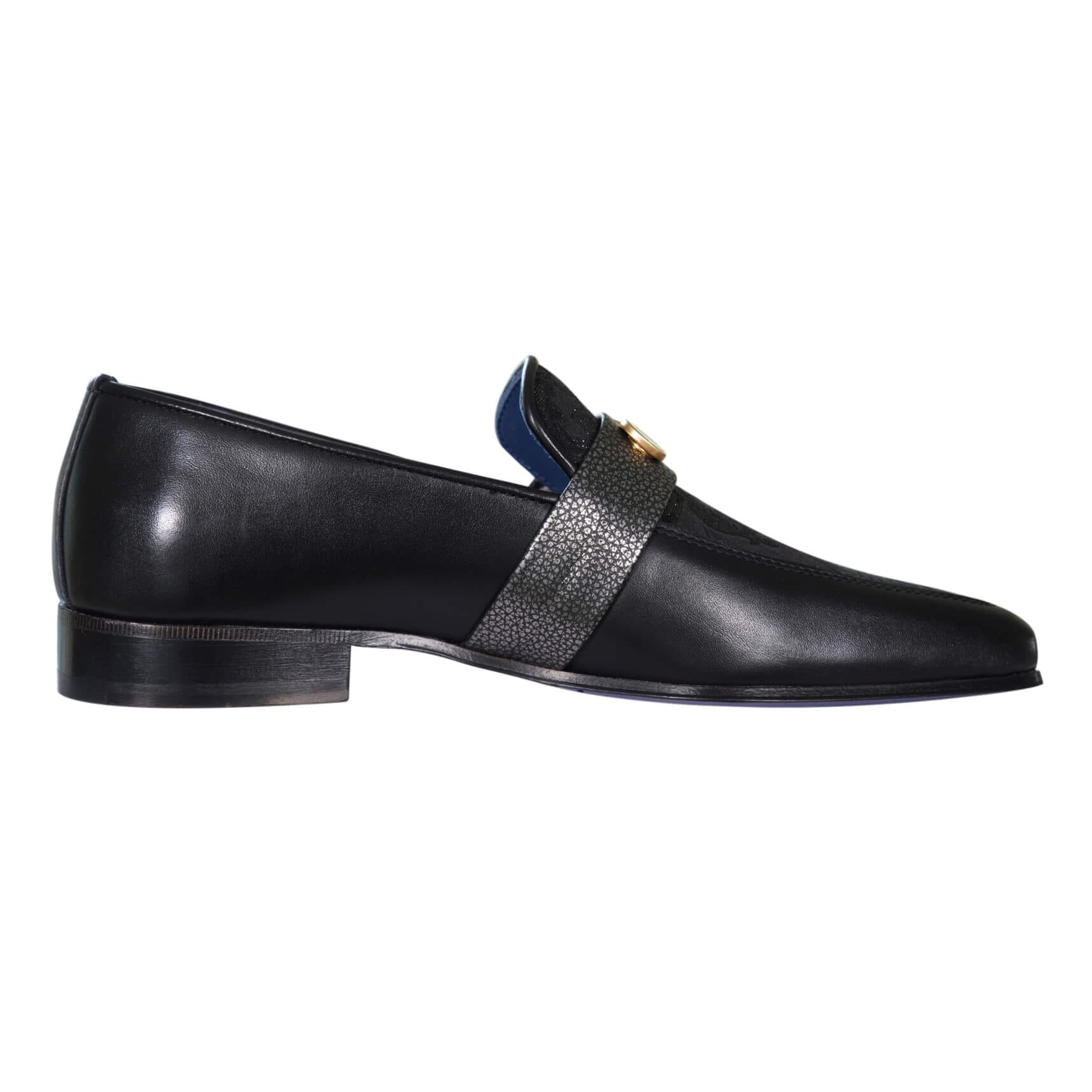Black Oro Versailles With Yellow Gold Hardware Loafer-7