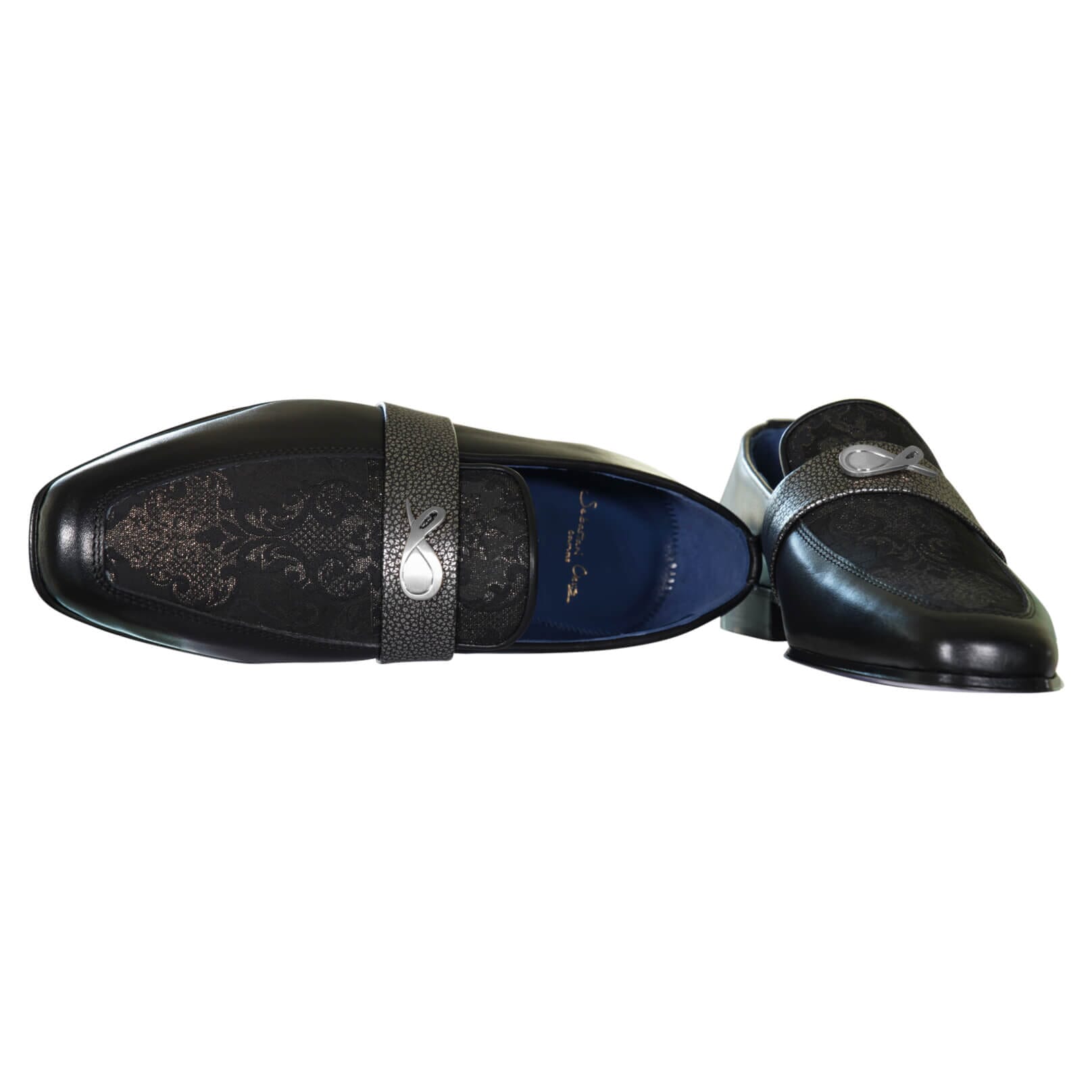 Black Oro Versailles With Silver Hardware Loafer-9