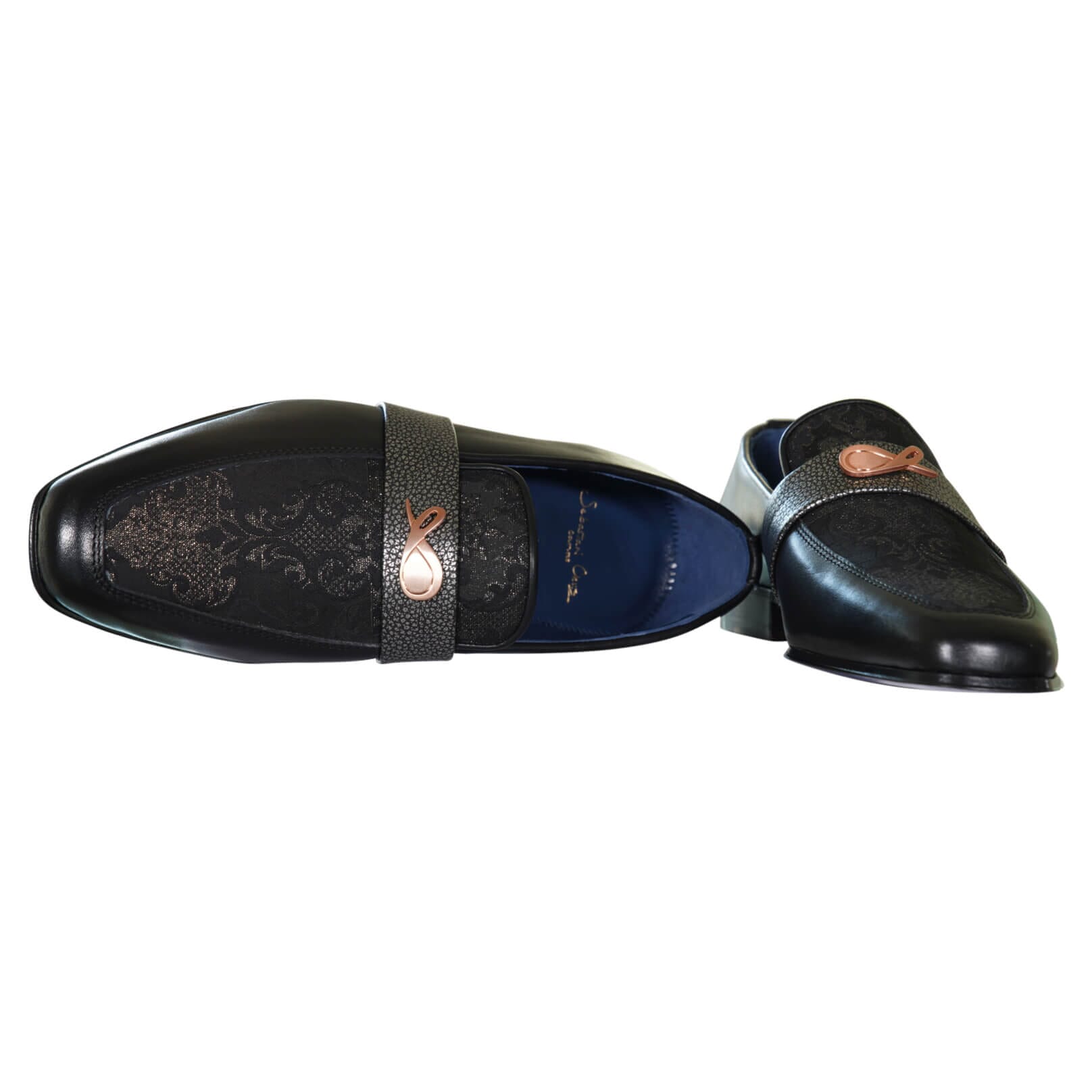 Black Oro Versailles With Rose Gold Hardware Loafer-9