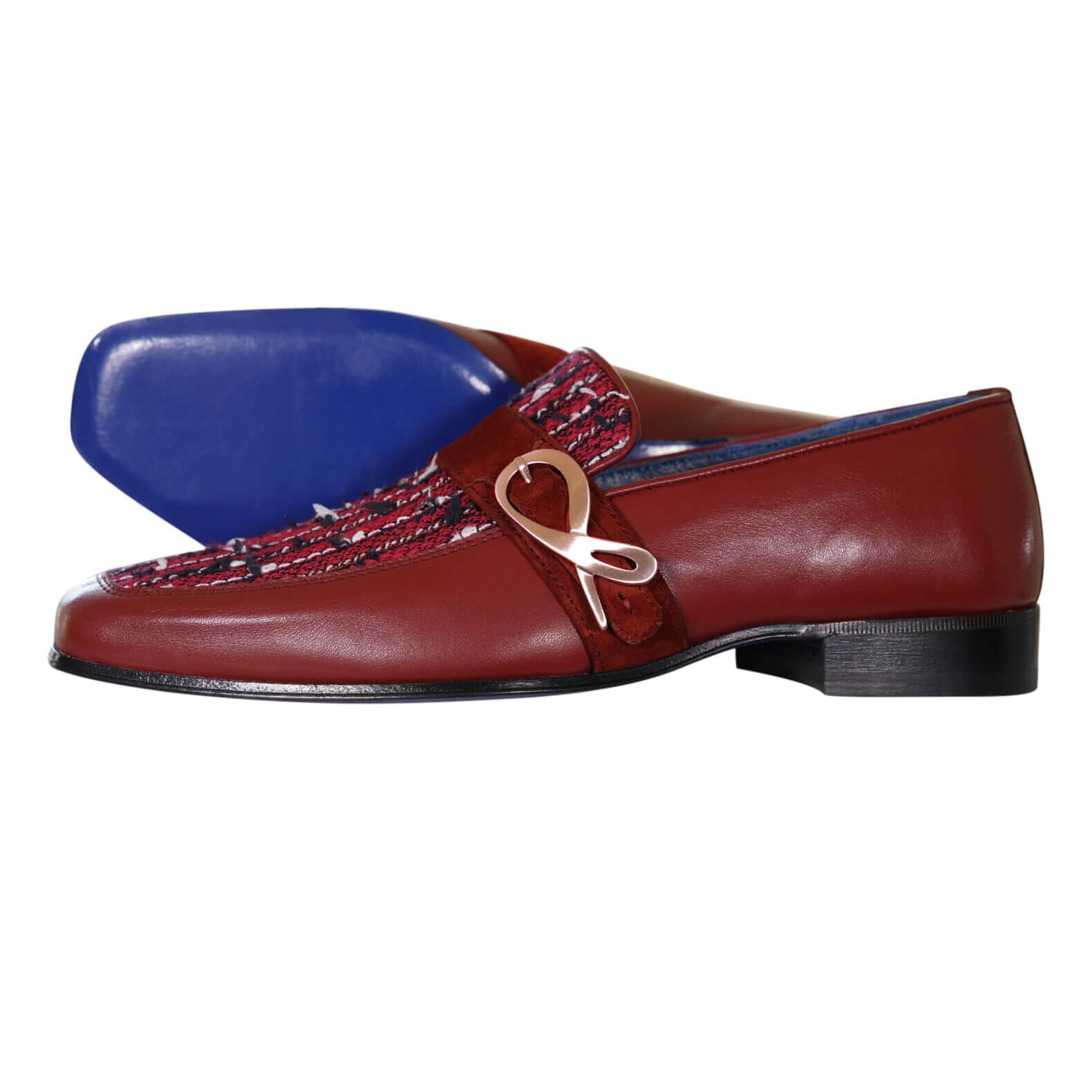 Ruby Boucle Rose Gold Monk Loafer
