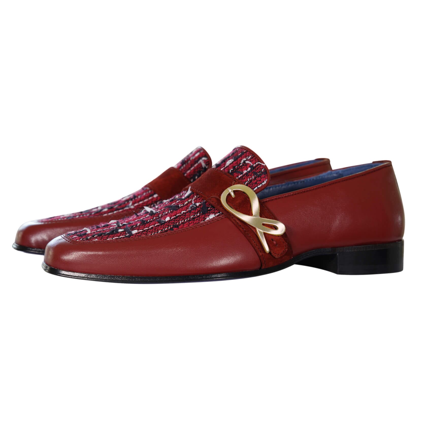 Ruby Boucle Yellow Gold Monk Loafer-3