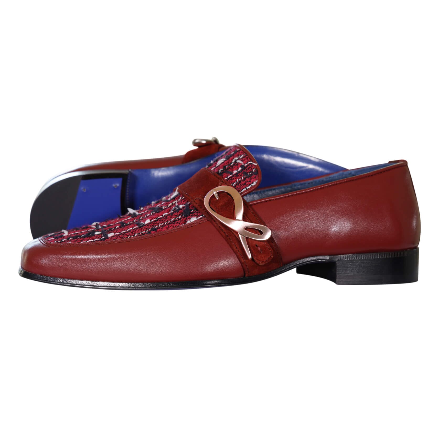 Ruby Boucle Rose Gold Monk Loafer