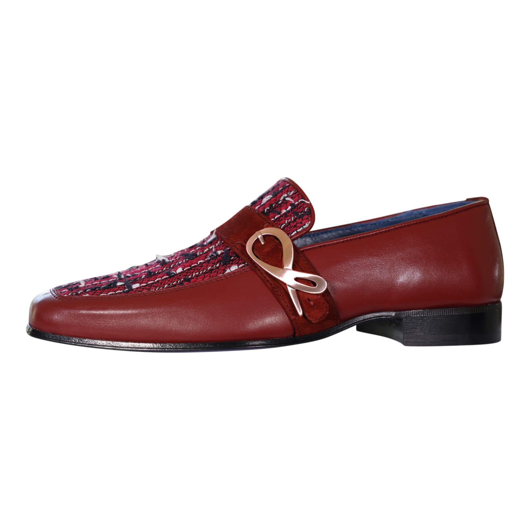 Ruby Boucle Rose Gold Monk Loafer-5