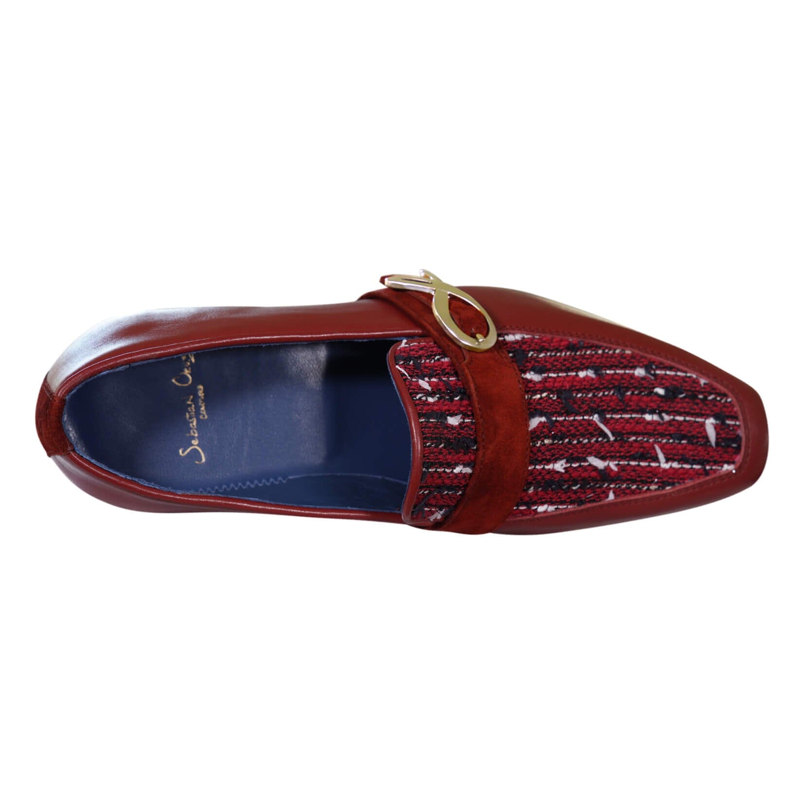 Ruby Boucle Yellow Gold Monk Loafer-6