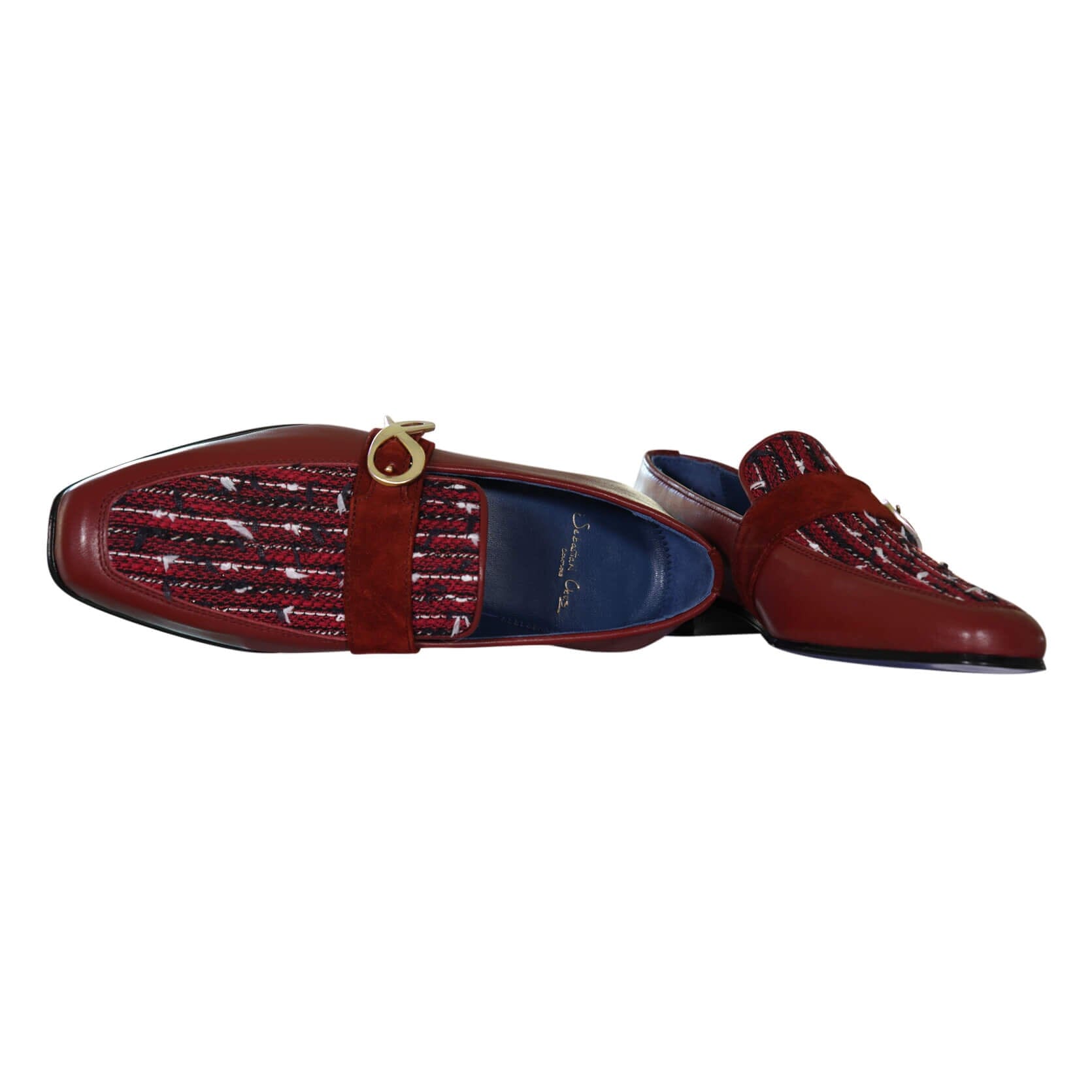Ruby Boucle Yellow Gold Monk Loafer-8