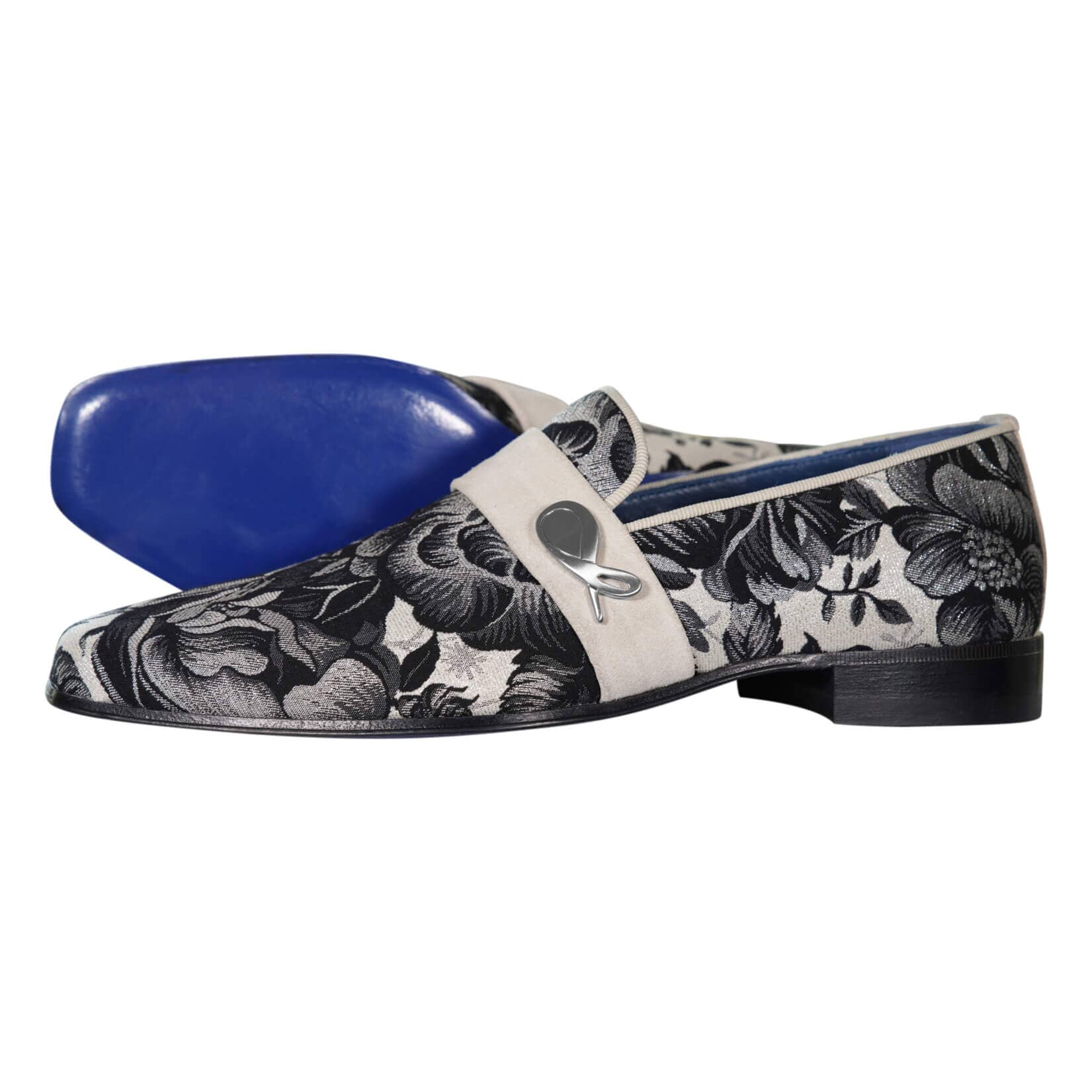 Bianco Rosa Silver Loafer