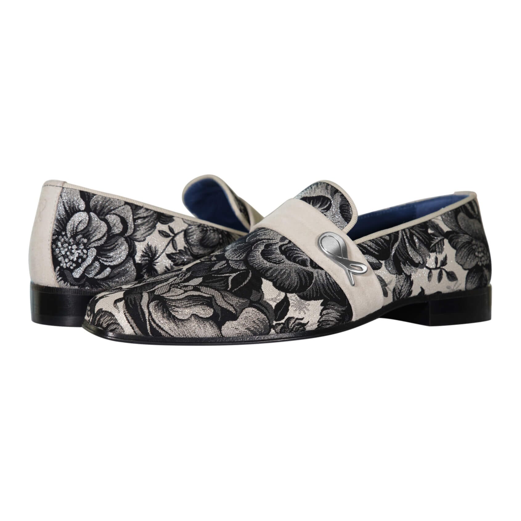 Bianco Rosa Silver Loafer-3