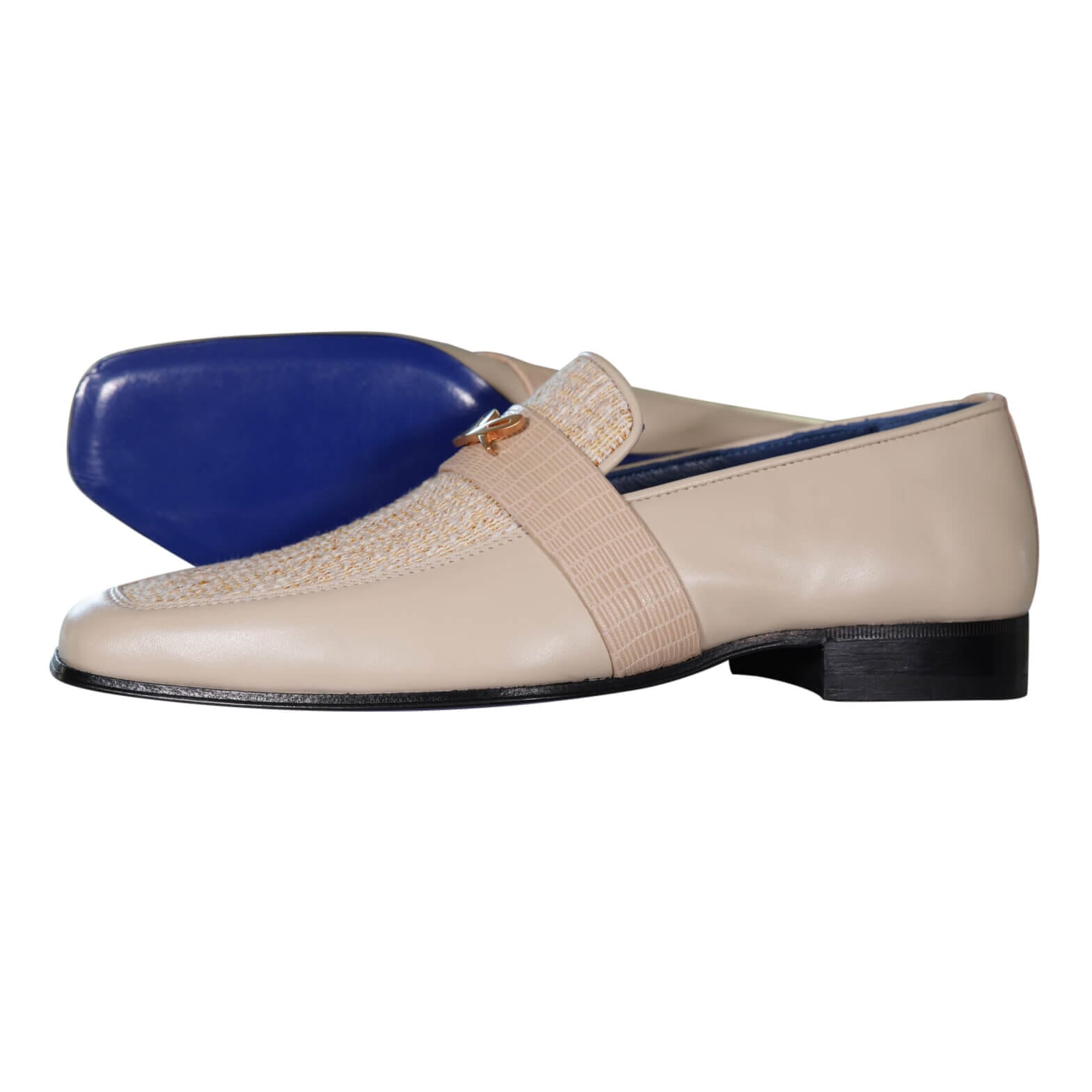 Golden Fieno With Rose Gold Hardware Loafer