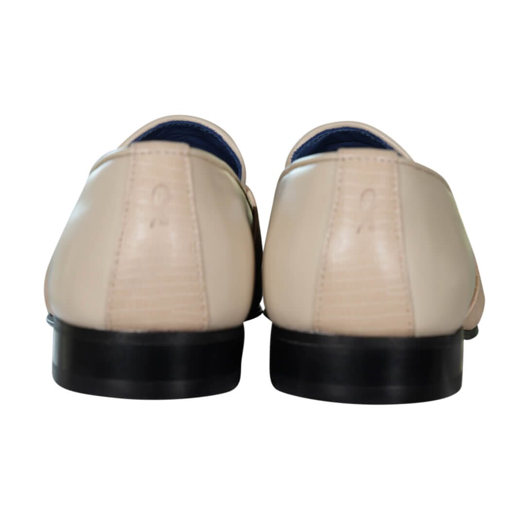 Golden Fieno With Silver Hardware Loafer-5