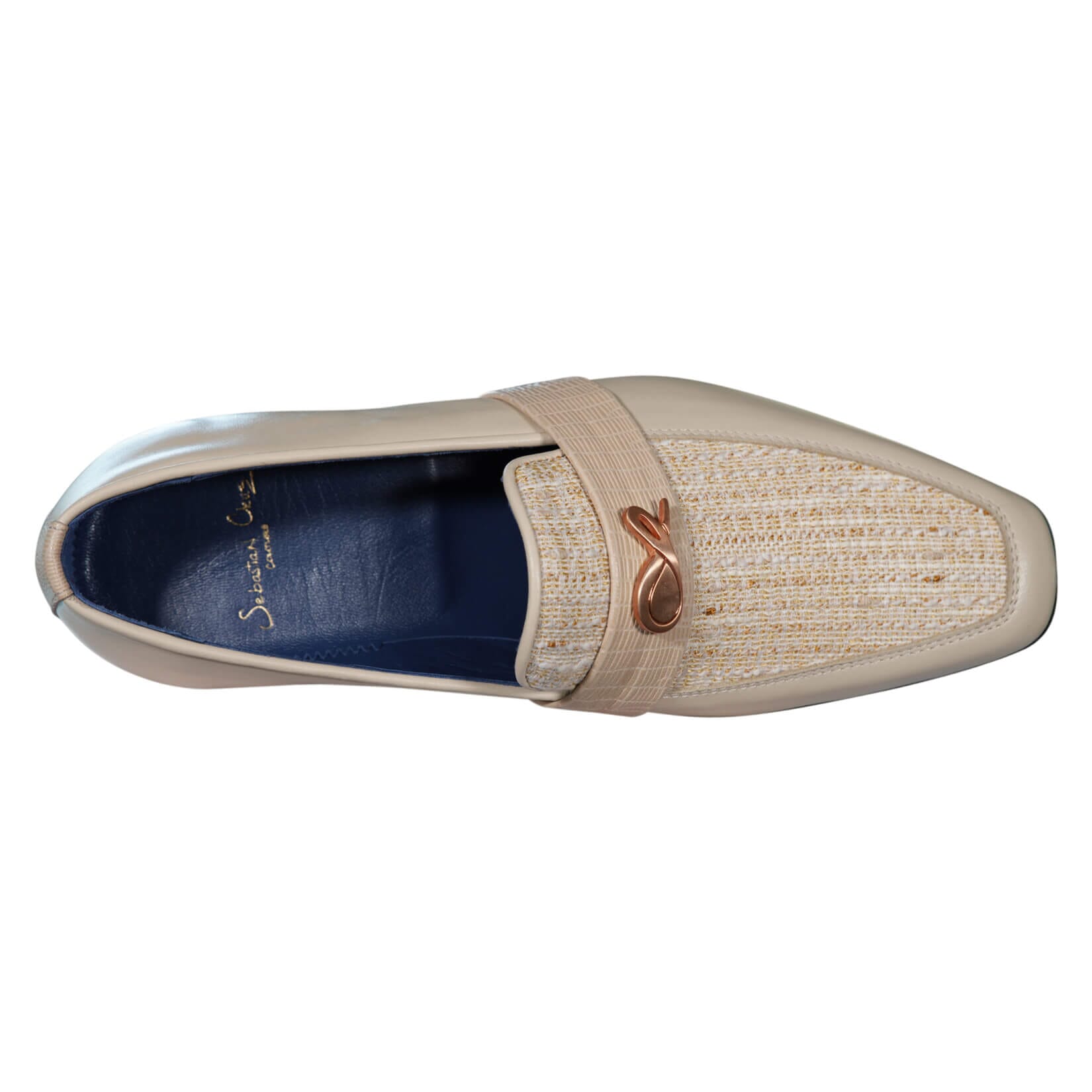 Golden Fieno With Rose Gold Hardware Loafer-7