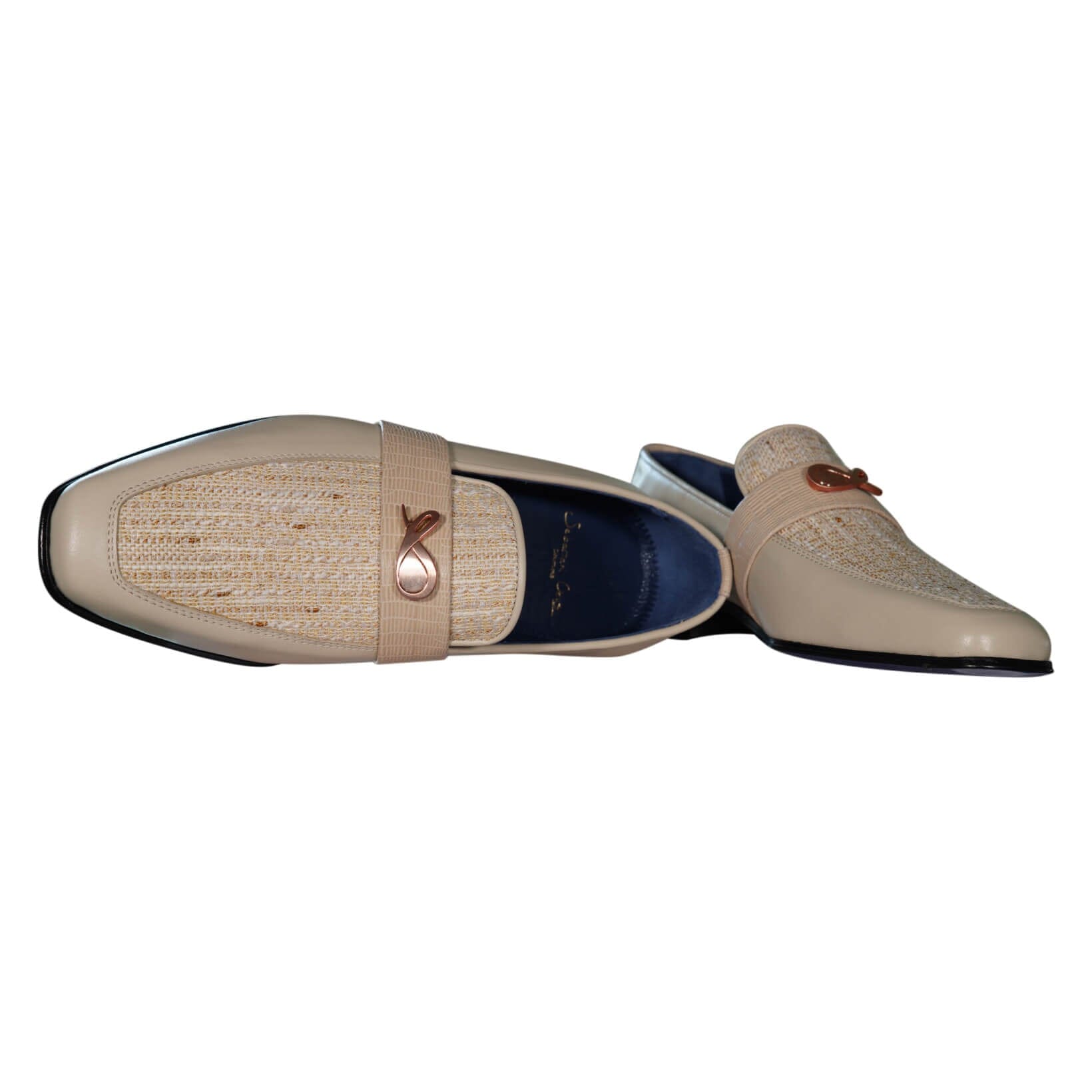 Golden Fieno With Rose Gold Hardware Loafer-9