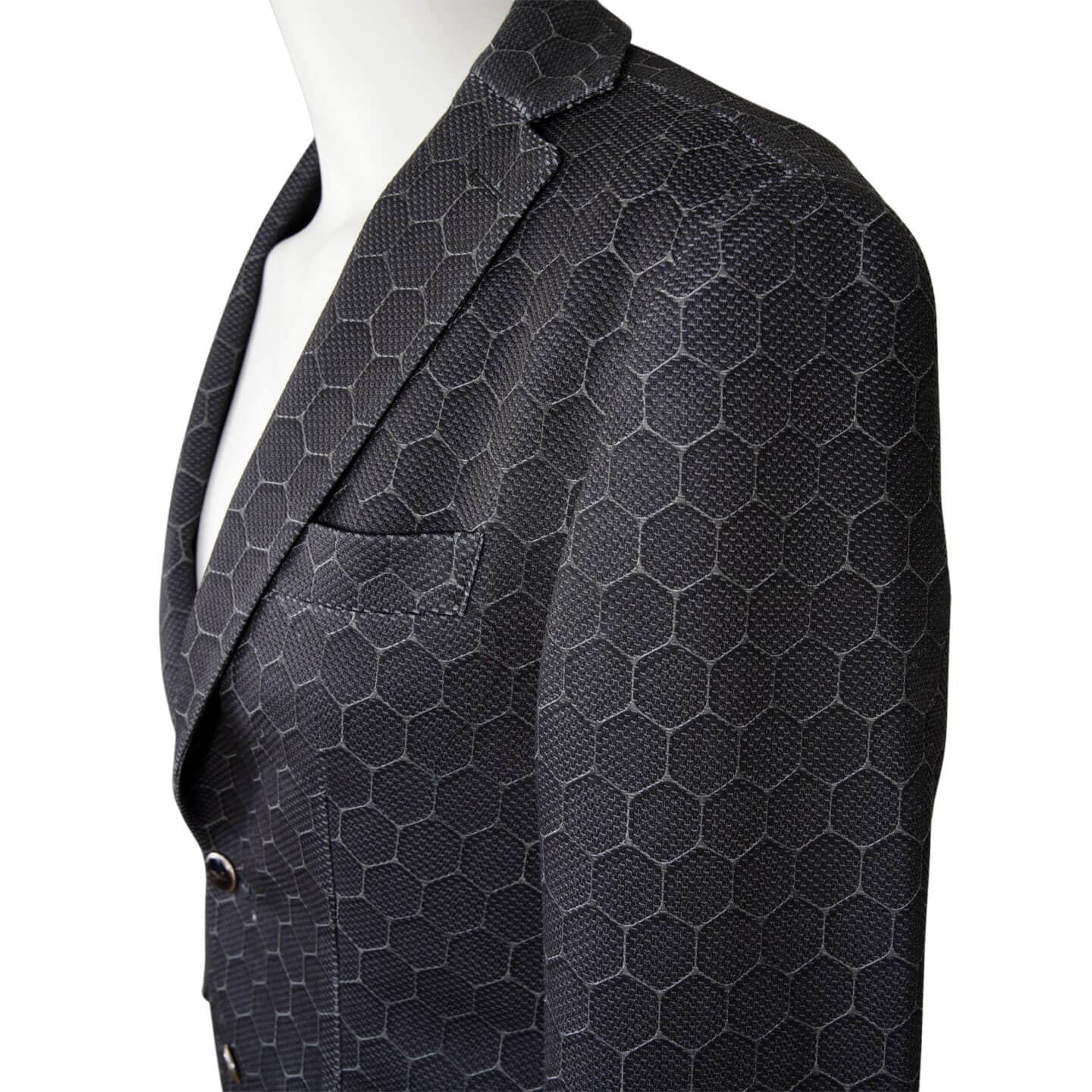 Charcoal Honeycomb Luxury Performance Sport Jacket-5