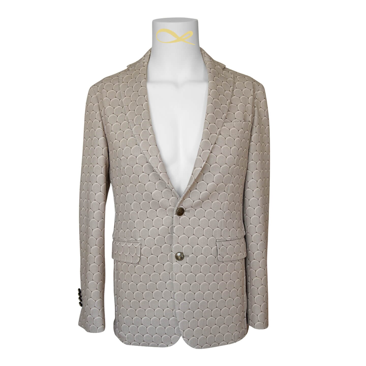 Taupe Honeycomb Luxury Performance Sport Jacket-4