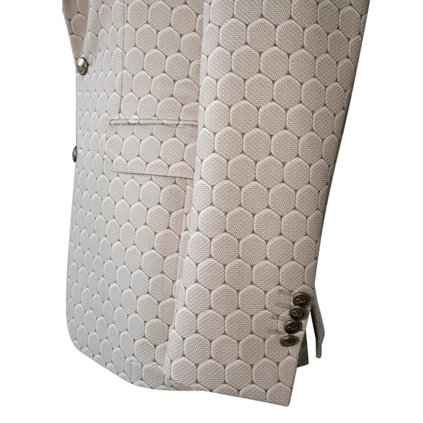 Taupe Honeycomb Luxury Performance Sport Jacket-6