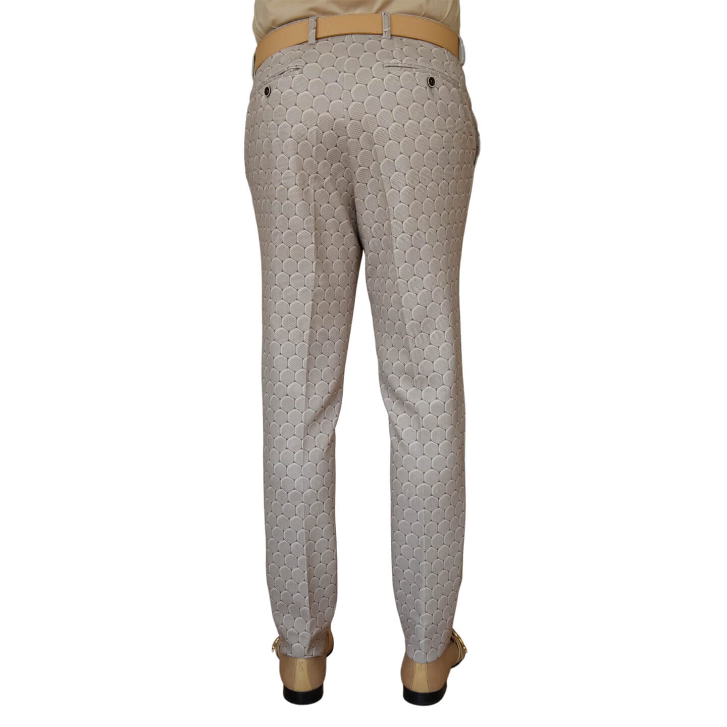 Taupe Honeycomb Luxury Performance Trousers-4