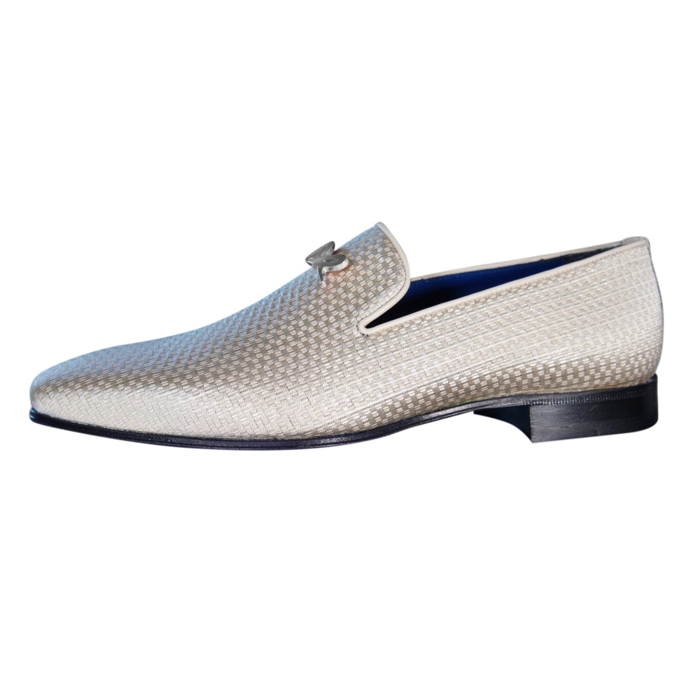Gold Diamante With Silver Hardware Loafer-4
