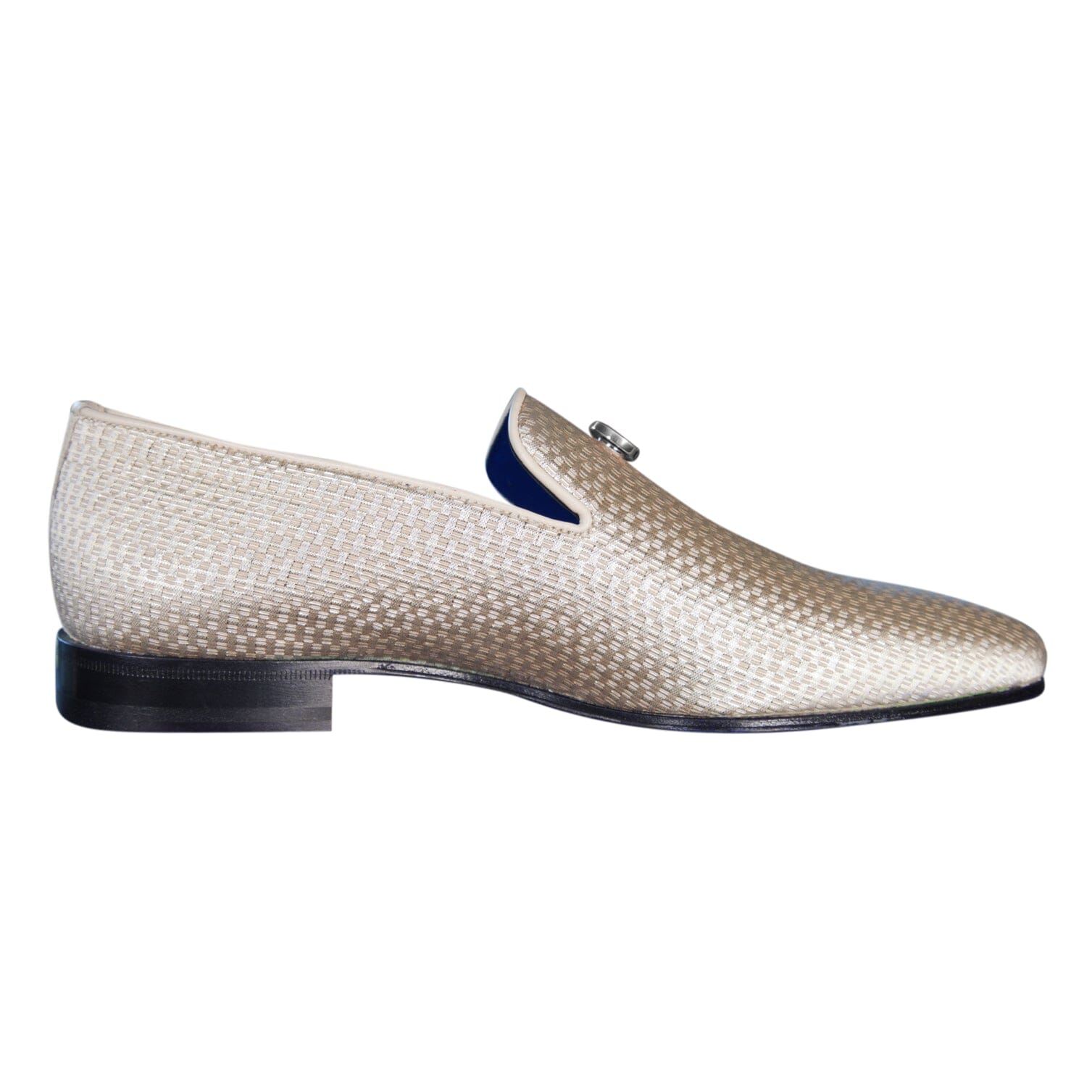 Gold Diamante With Silver Hardware Loafer-5