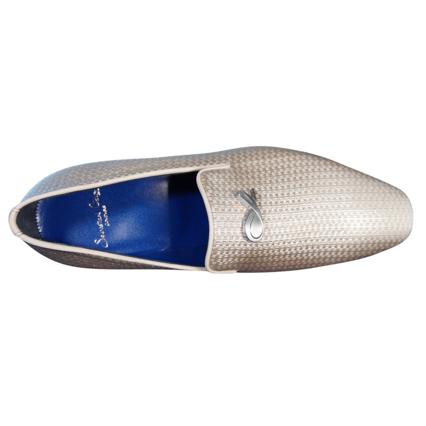 Gold Diamante With Silver Hardware Loafer-6