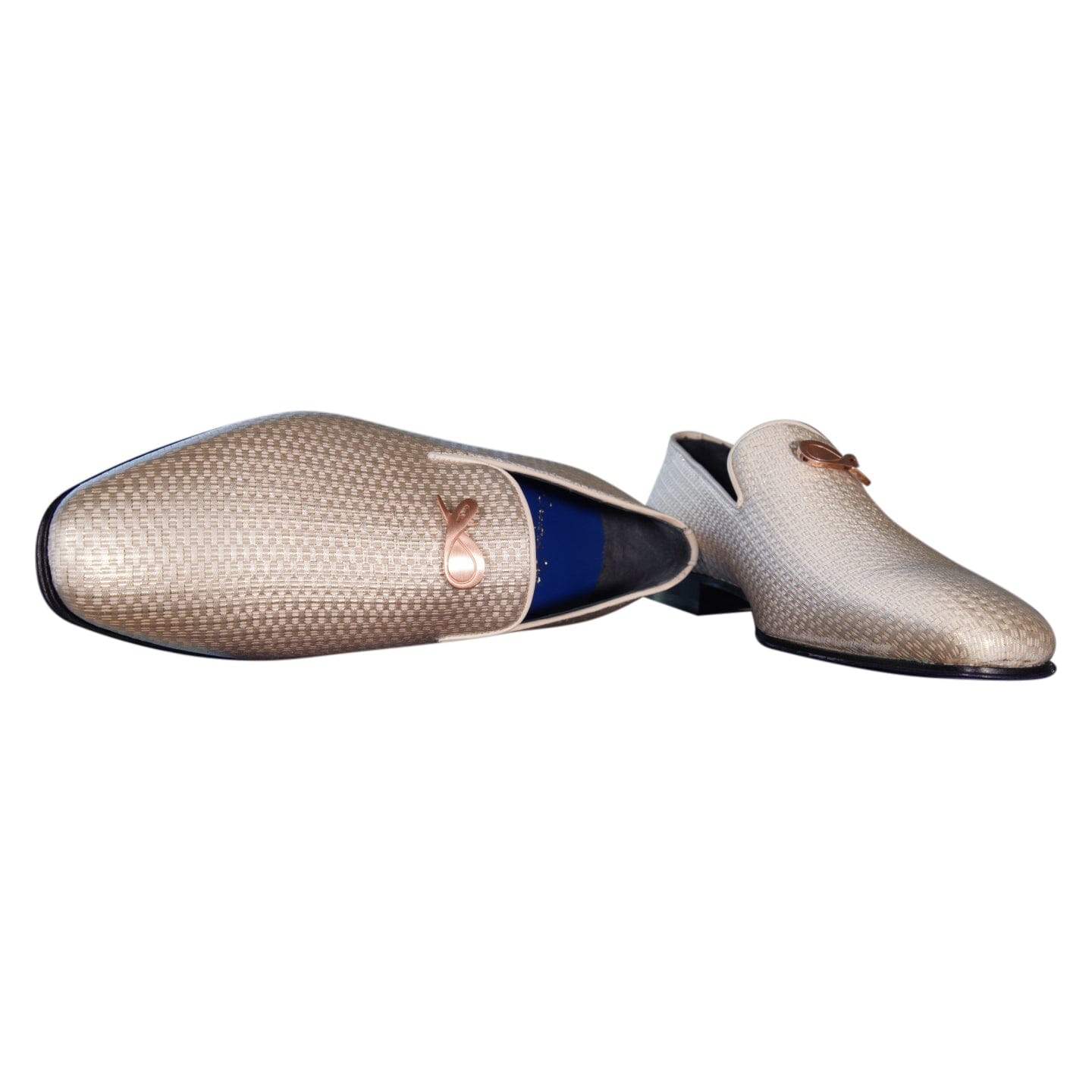 Gold Diamante With Rose Gold Hardware Loafer-8