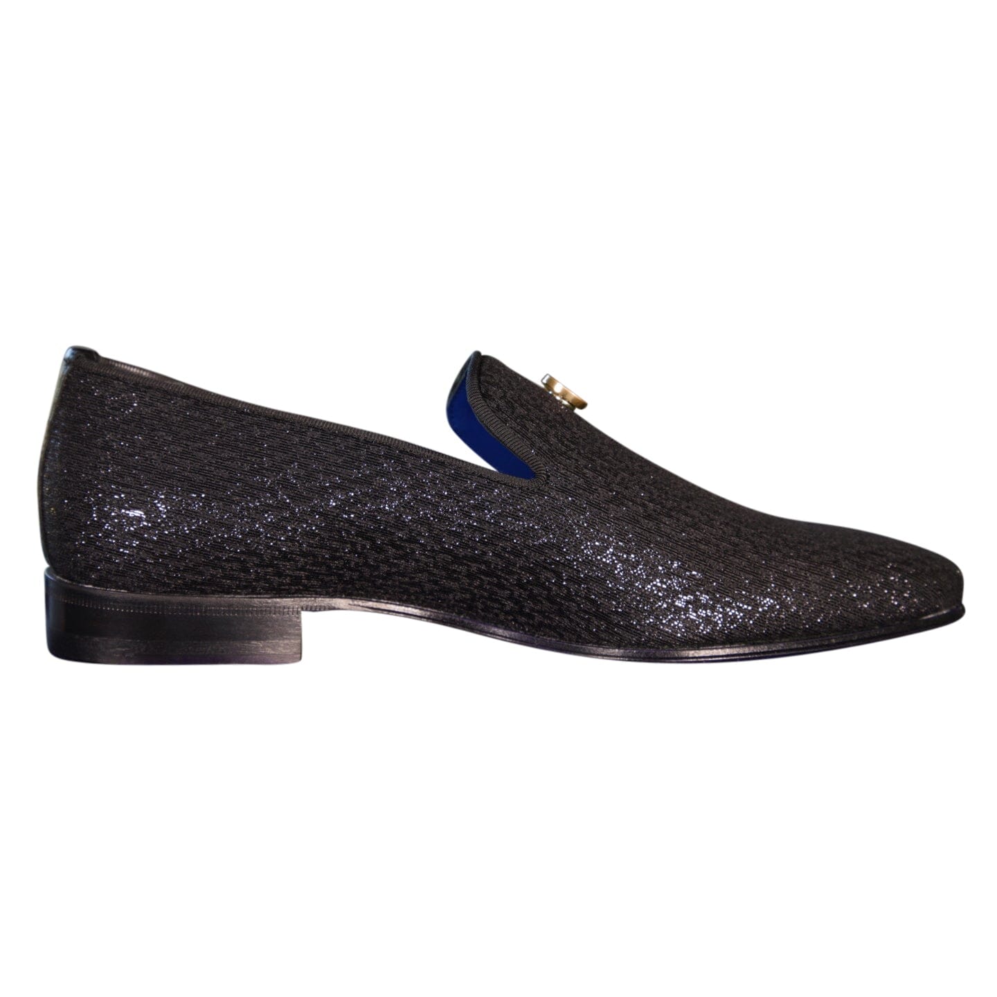 Black Diamante With Yellow Gold Hardware Loafer-6