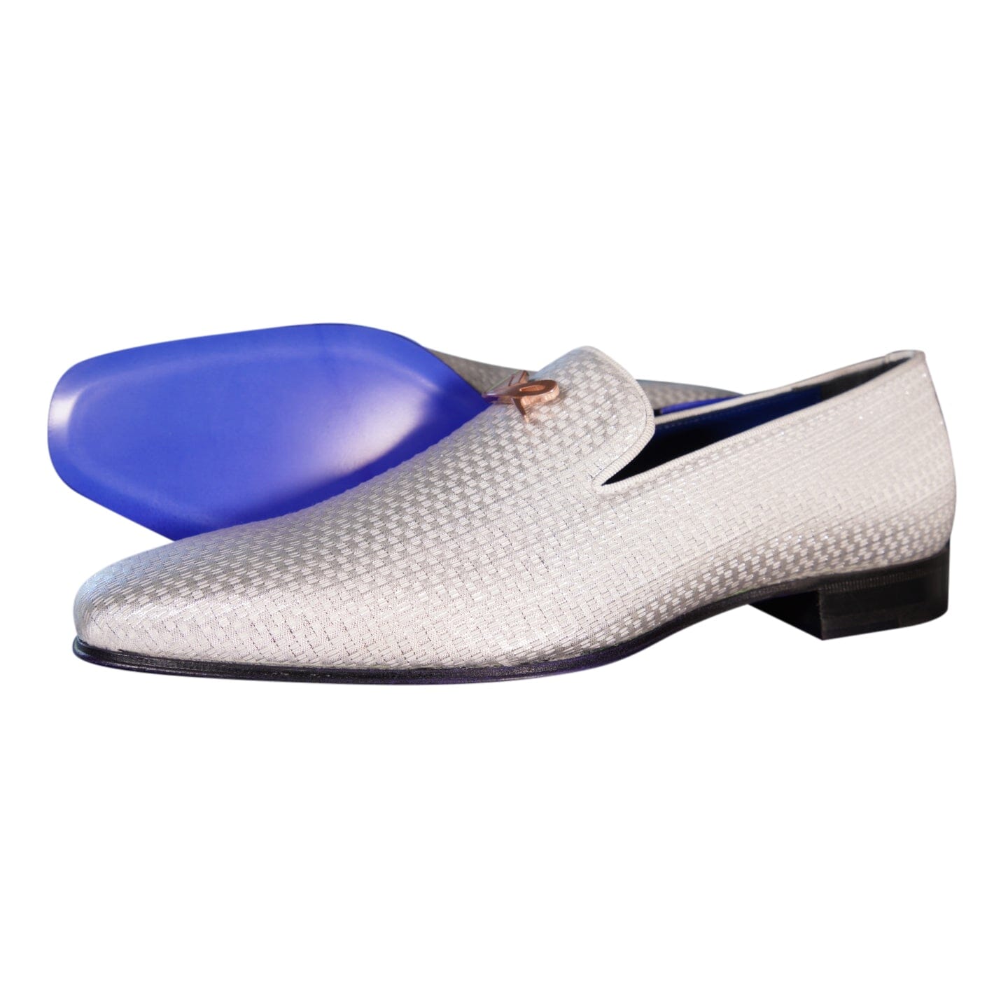 Silver Diamante With Rose Gold Hardware Loafer @ The Vault