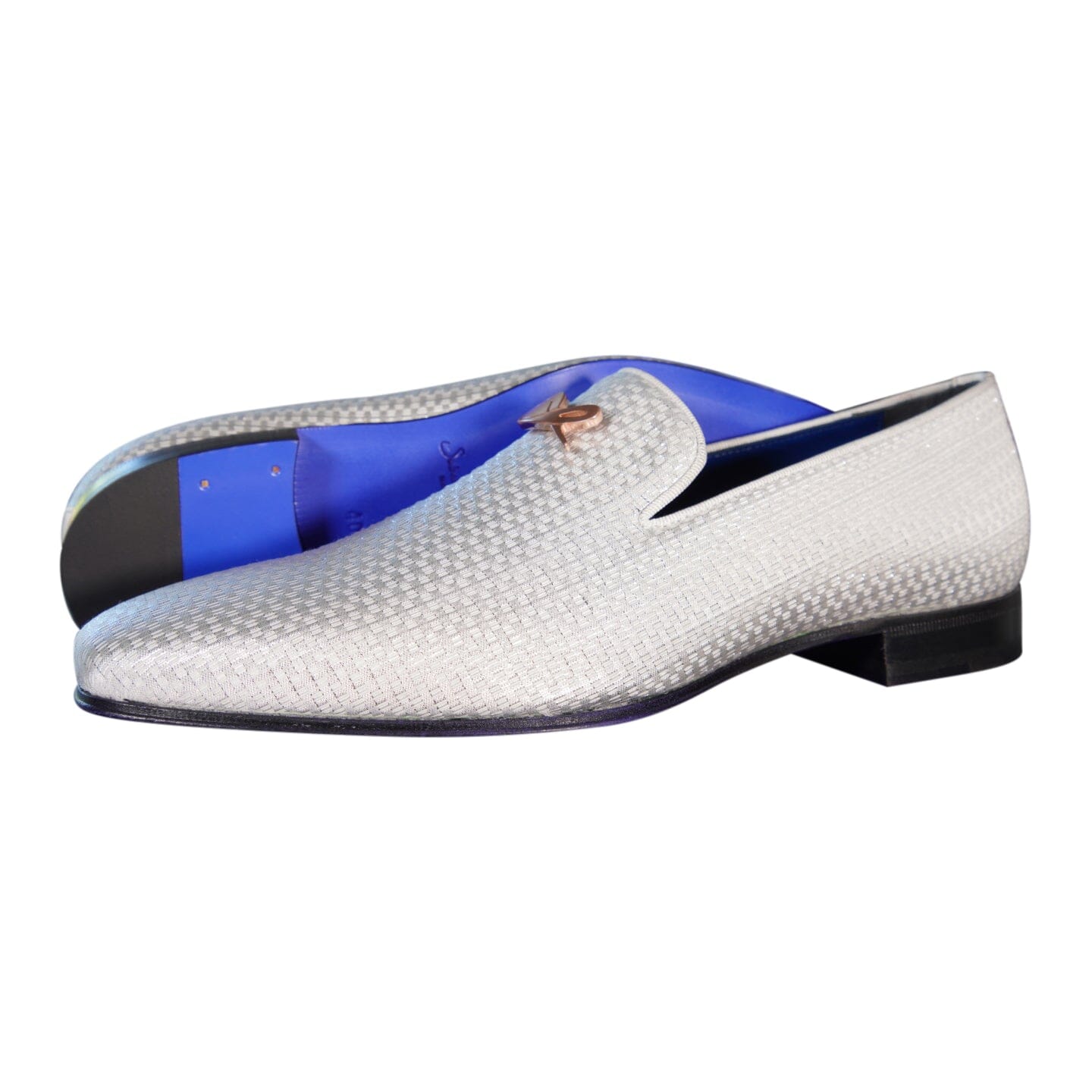 Silver Diamante With Rose Gold Hardware Loafer @ The Vault-3