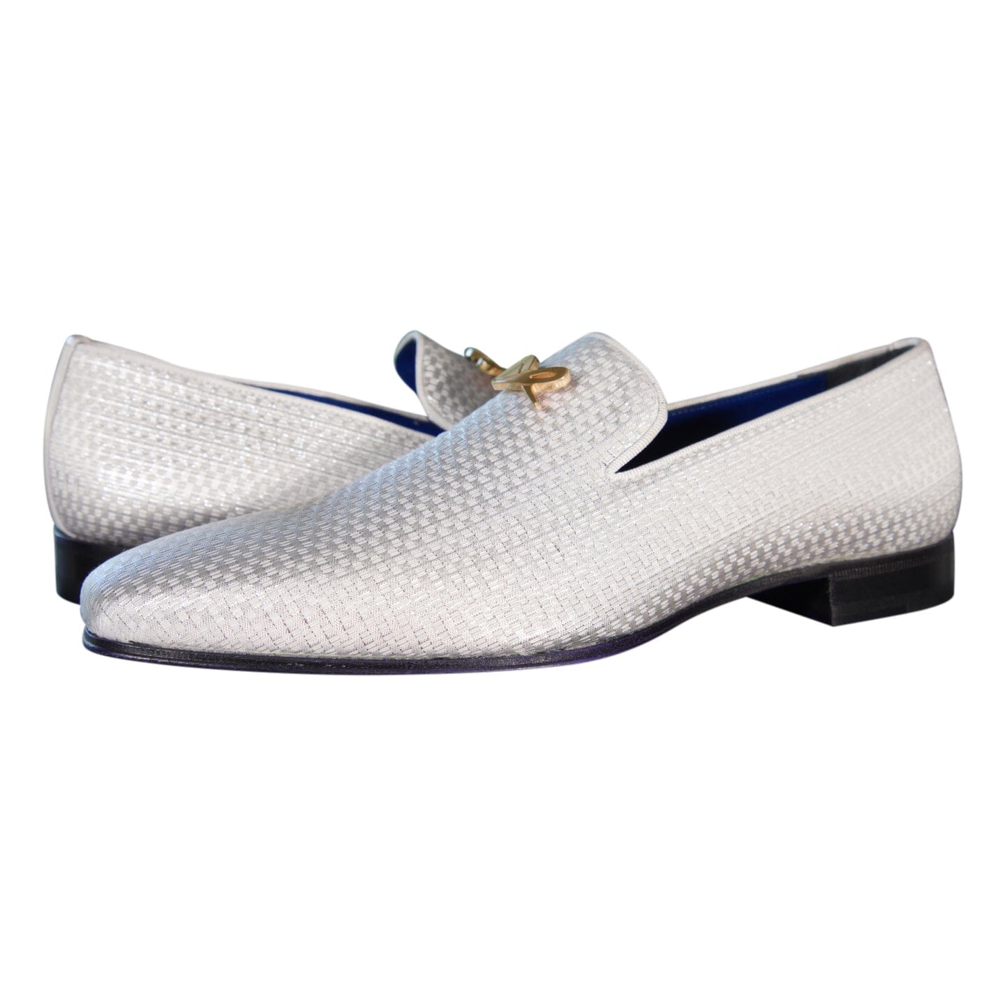 Silver Diamante With Yellow Gold Hardware Loafer @ The Vault-4