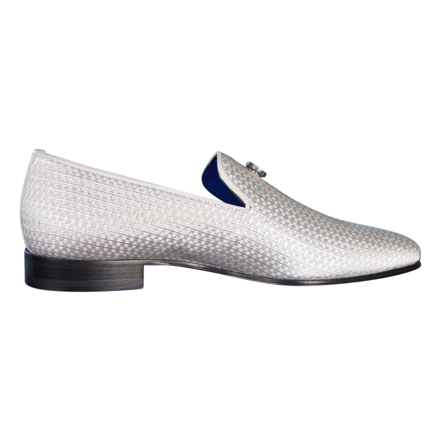 Silver Diamante With Silver Hardware Loafer-6