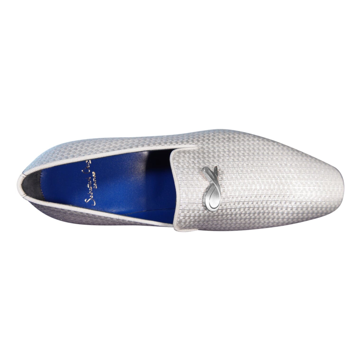 Silver Diamante With Silver Hardware Loafer-7