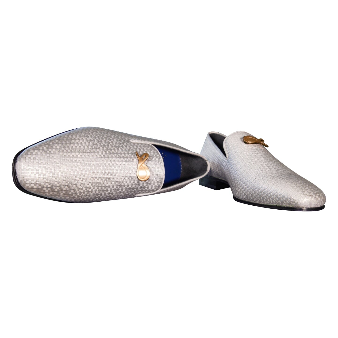 Silver Diamante With Yellow Gold Hardware Loafer @ The Vault-8
