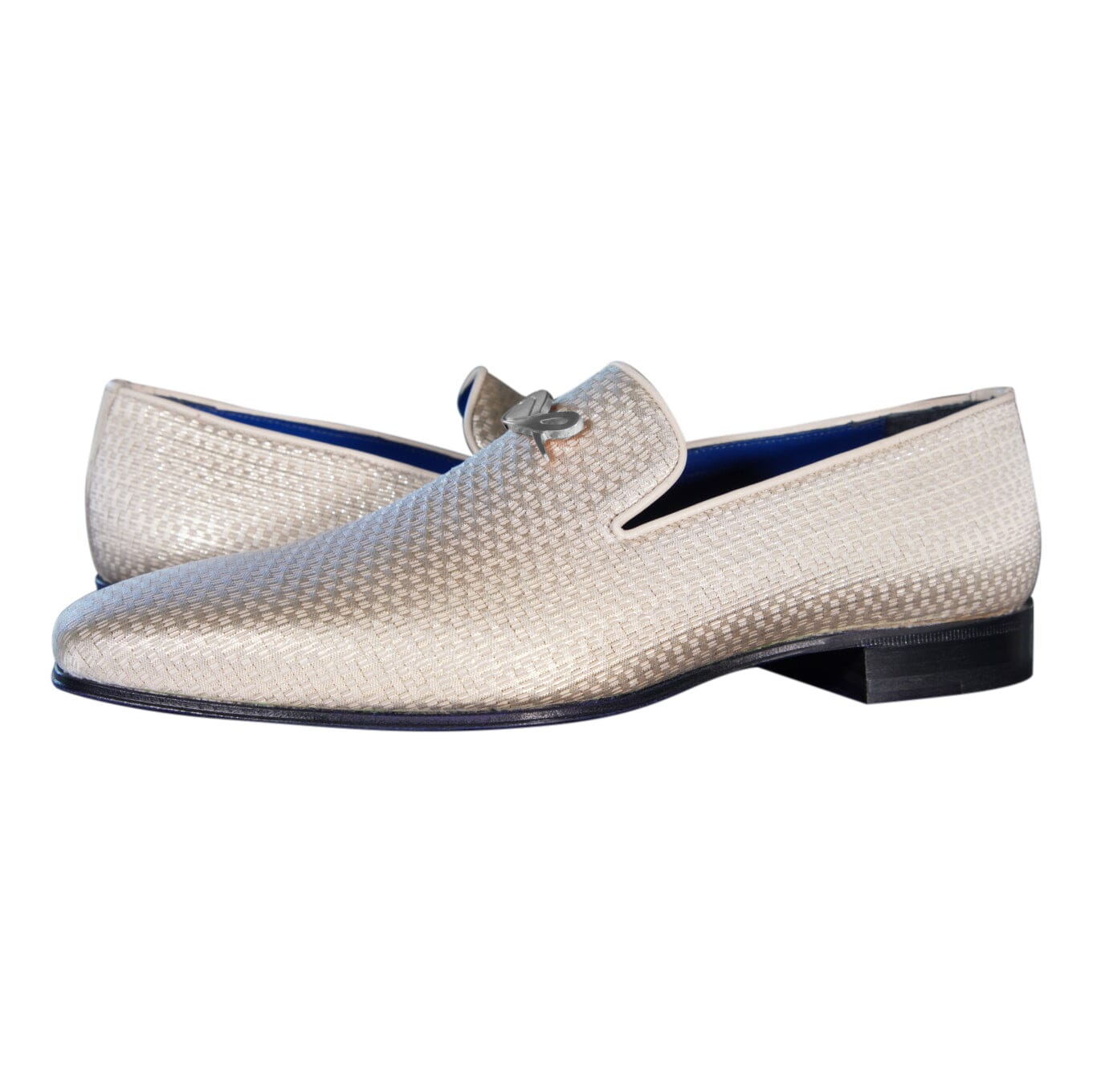 Gold Diamante With Silver Hardware Loafer-8
