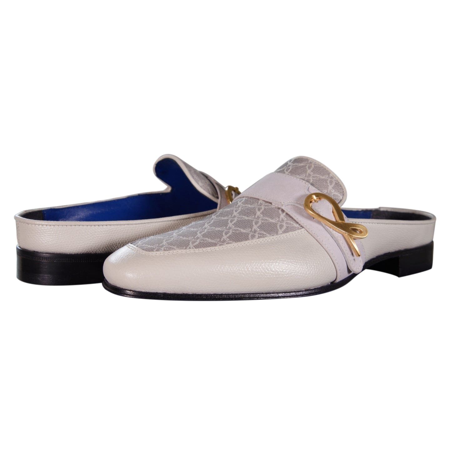 Tortora Logo With Yellow Gold Hardware Leather Slippers-3