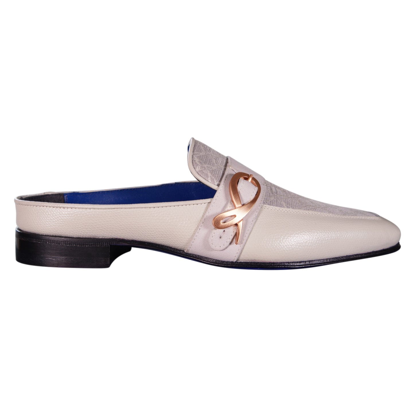 Tortora Logo With Rose Gold Hardware Leather Slippers-4