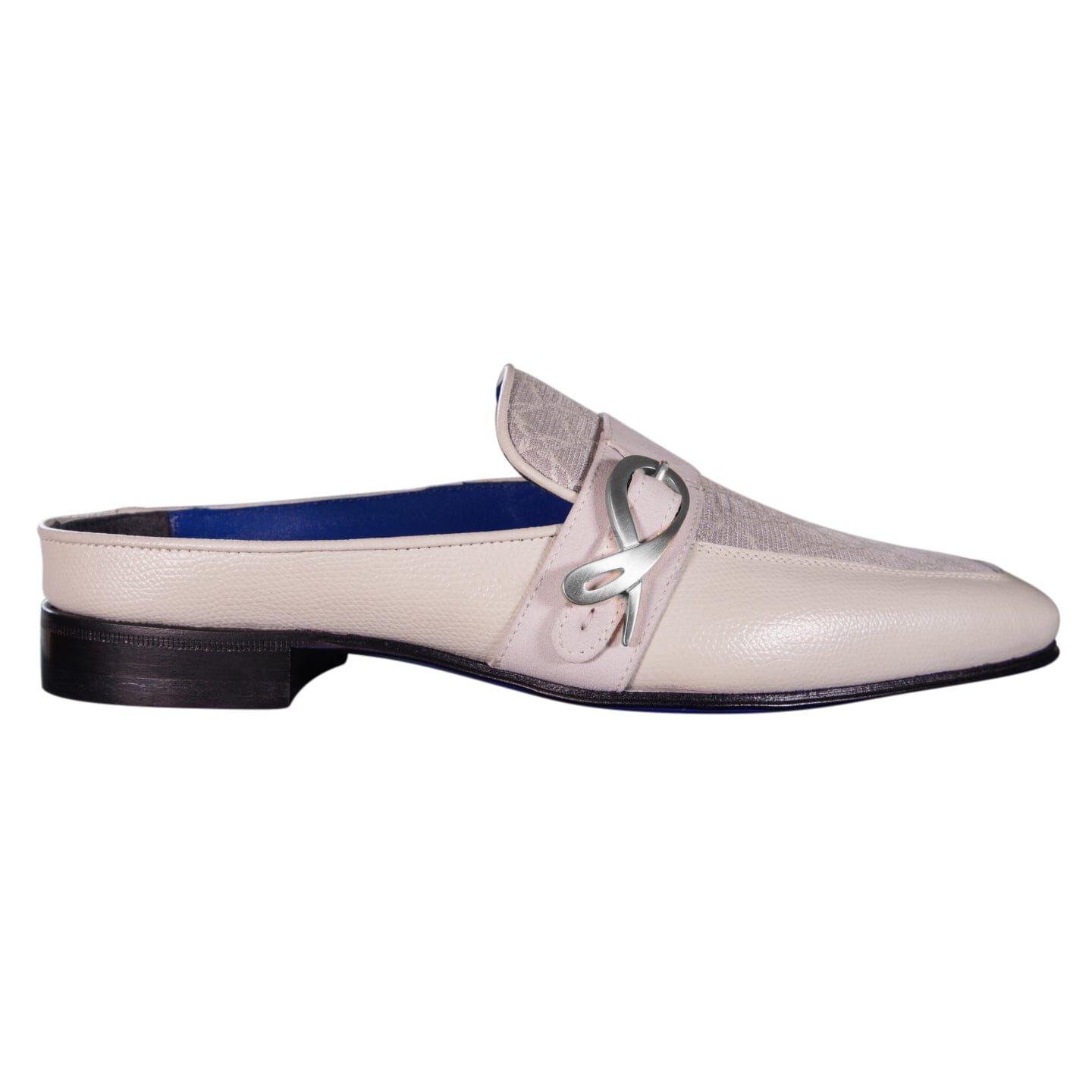 Tortora Logo With Silver Hardware Leather Slippers-4