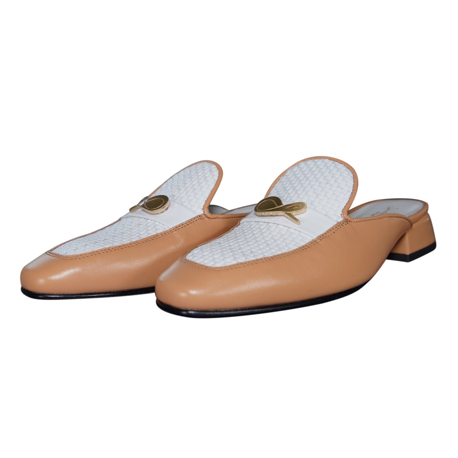 Tan Tessere Gold Slipper-3