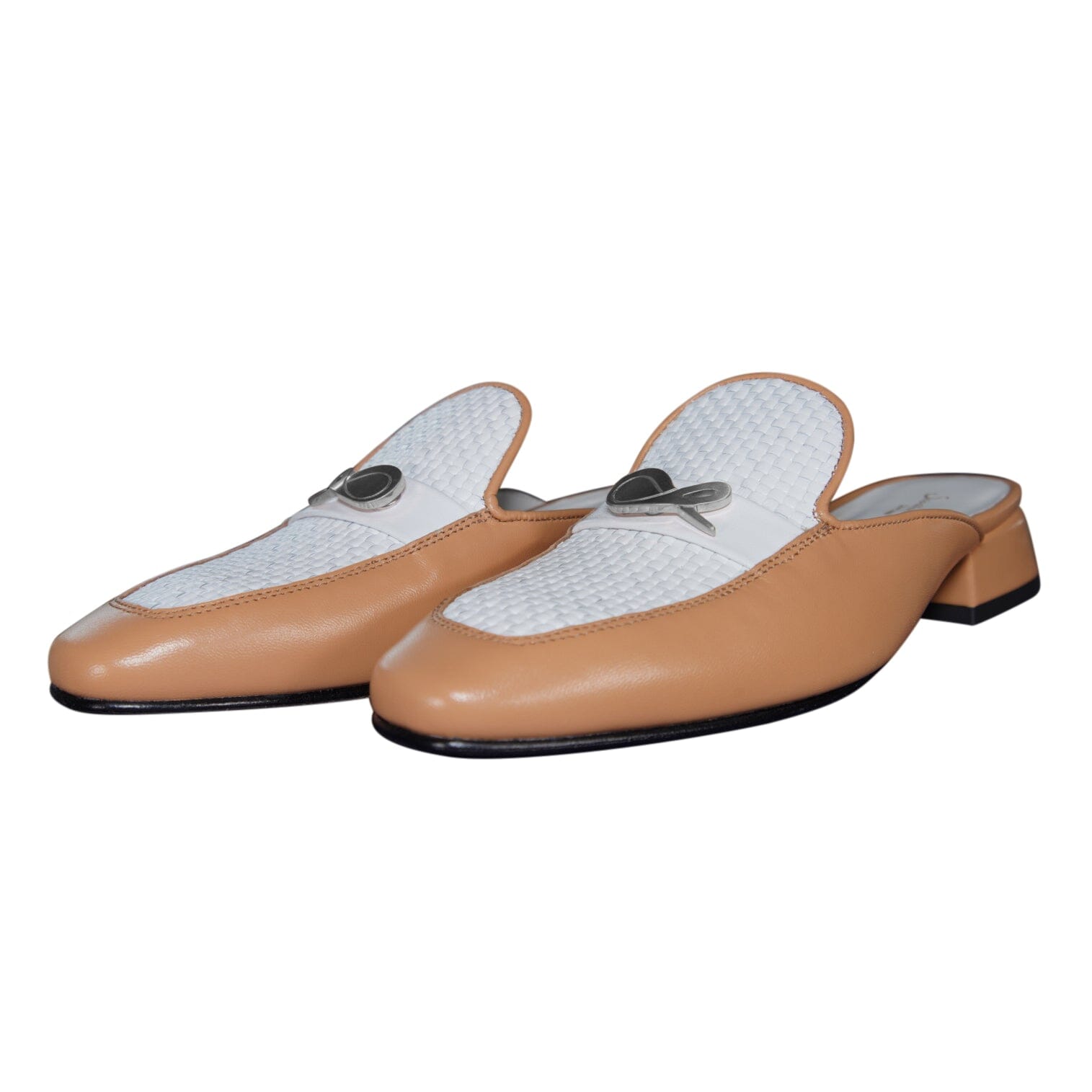 Tan Tessere Silver Slipper-3
