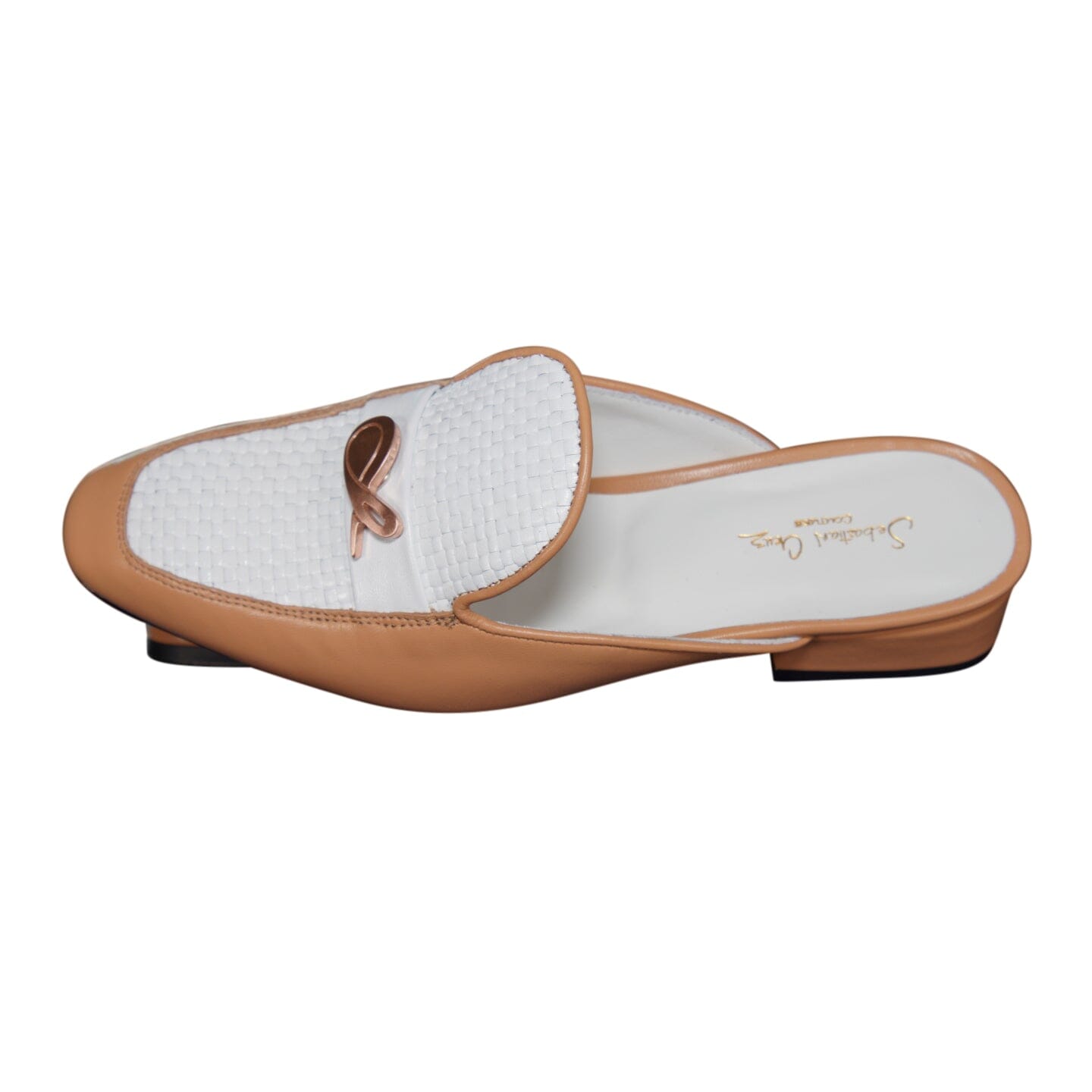 Tan Tessere Yellow Gold Slipper-4