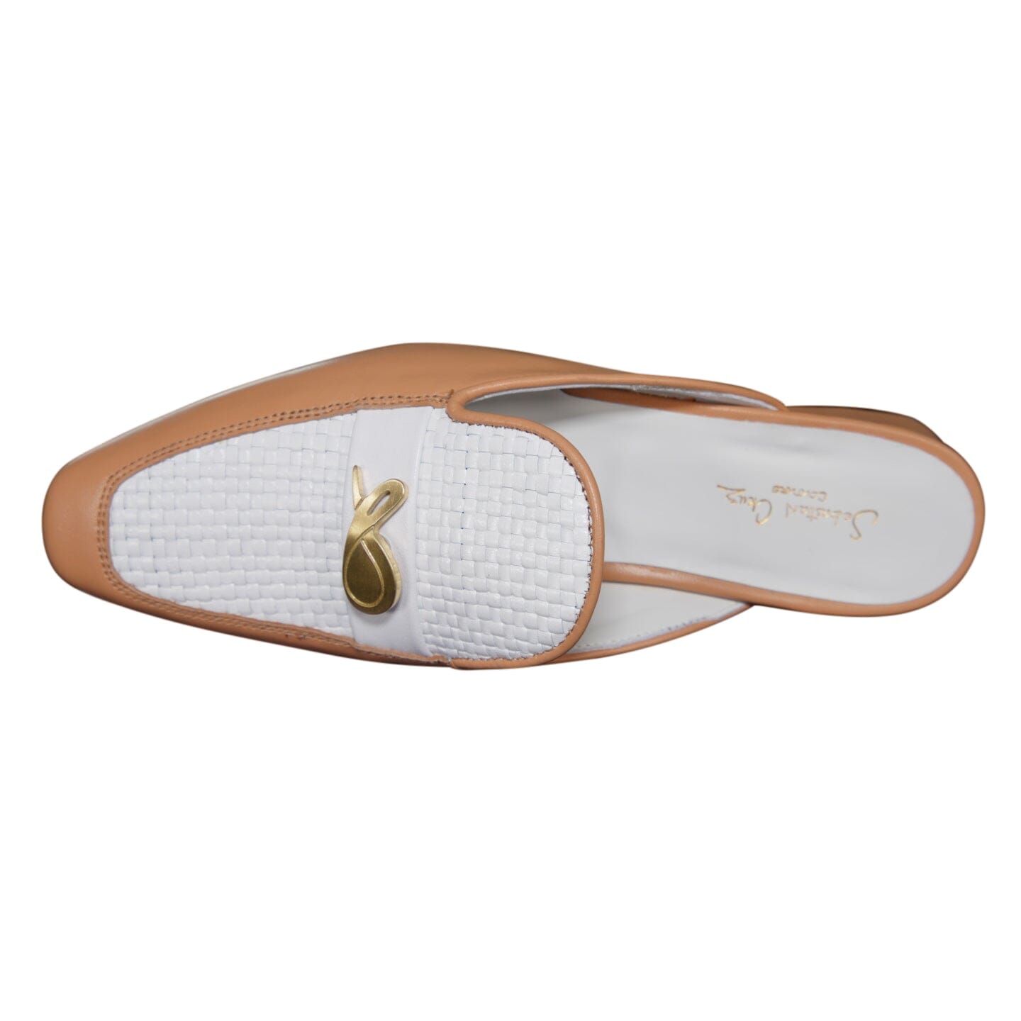 Tan Tessere Gold Slipper-6