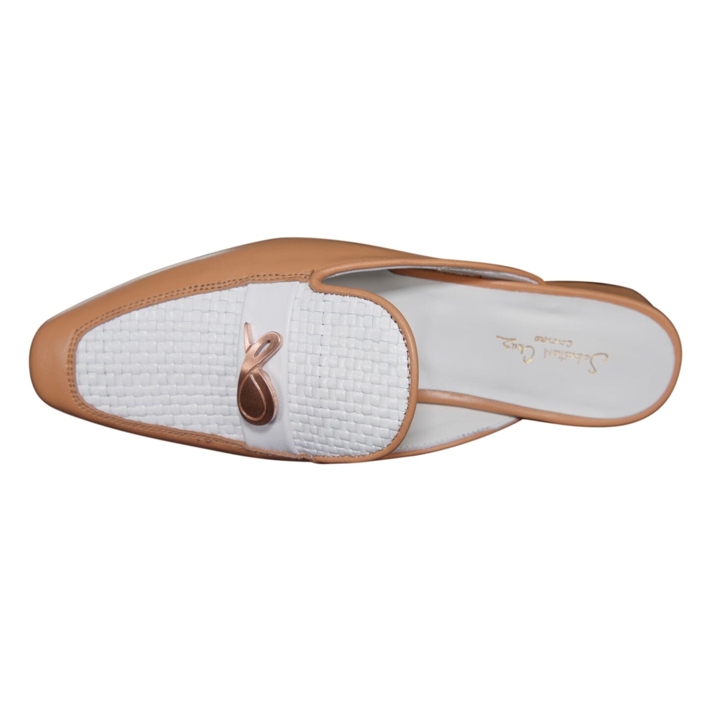 Tan Tessere Yellow Gold Slipper-7