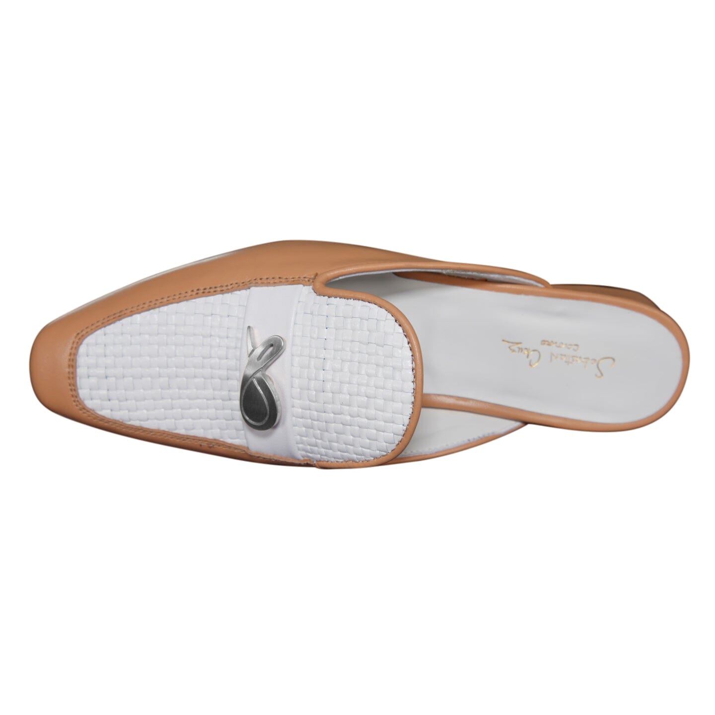 Tan Tessere Silver Slipper-7